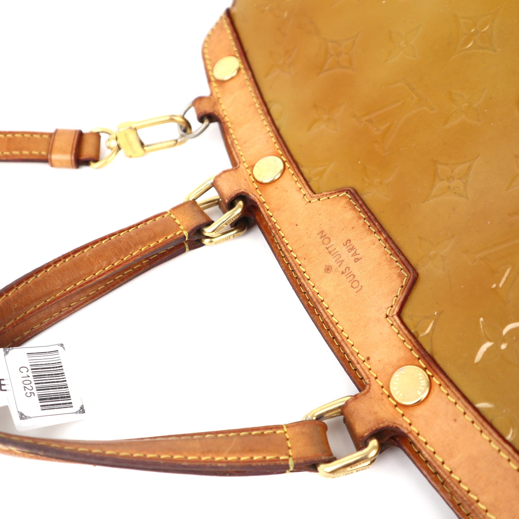 C1025 Louis Vuitton Brea Patent Monogram MM Leather Handbag-Pre Owned