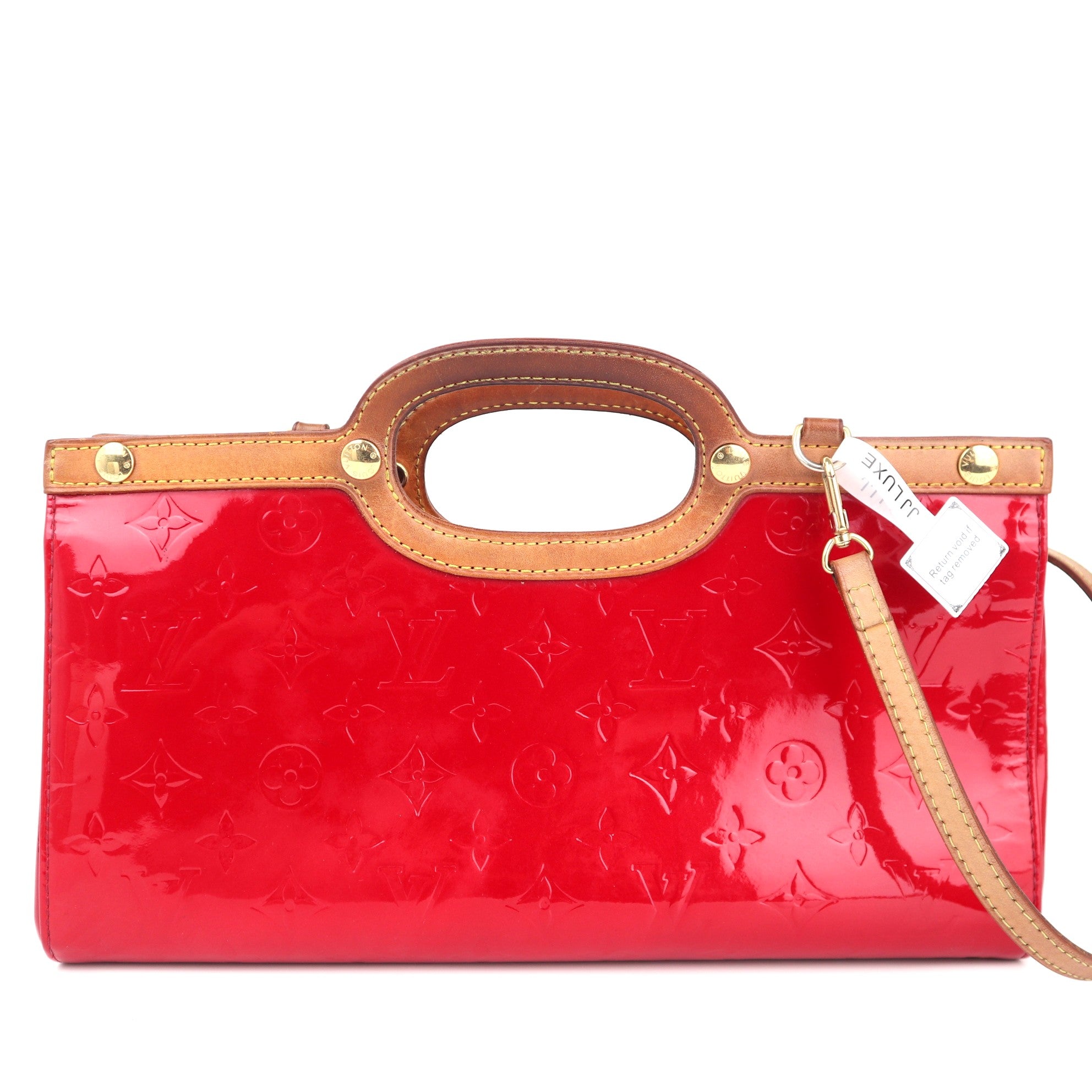 C2424 Louis Vuitton Tote Bag Roxbury Vernis dAmour Drive Pomme | Pre-Owned Very Good Red Leather, Patent leather