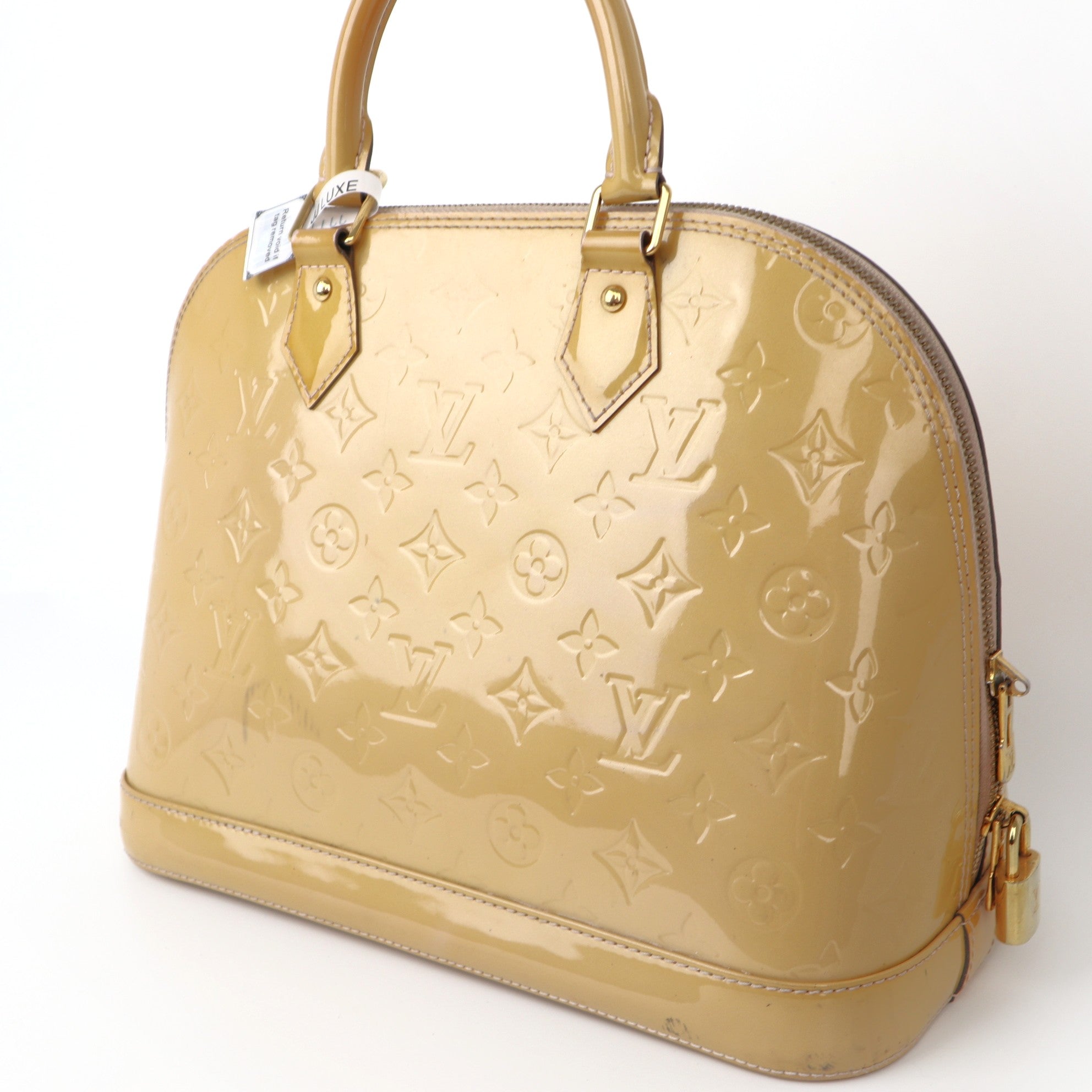 C1026 Louis Vuitton Handbag Alma PM Yellow Monogram Vernis Citrine-Pre Owned