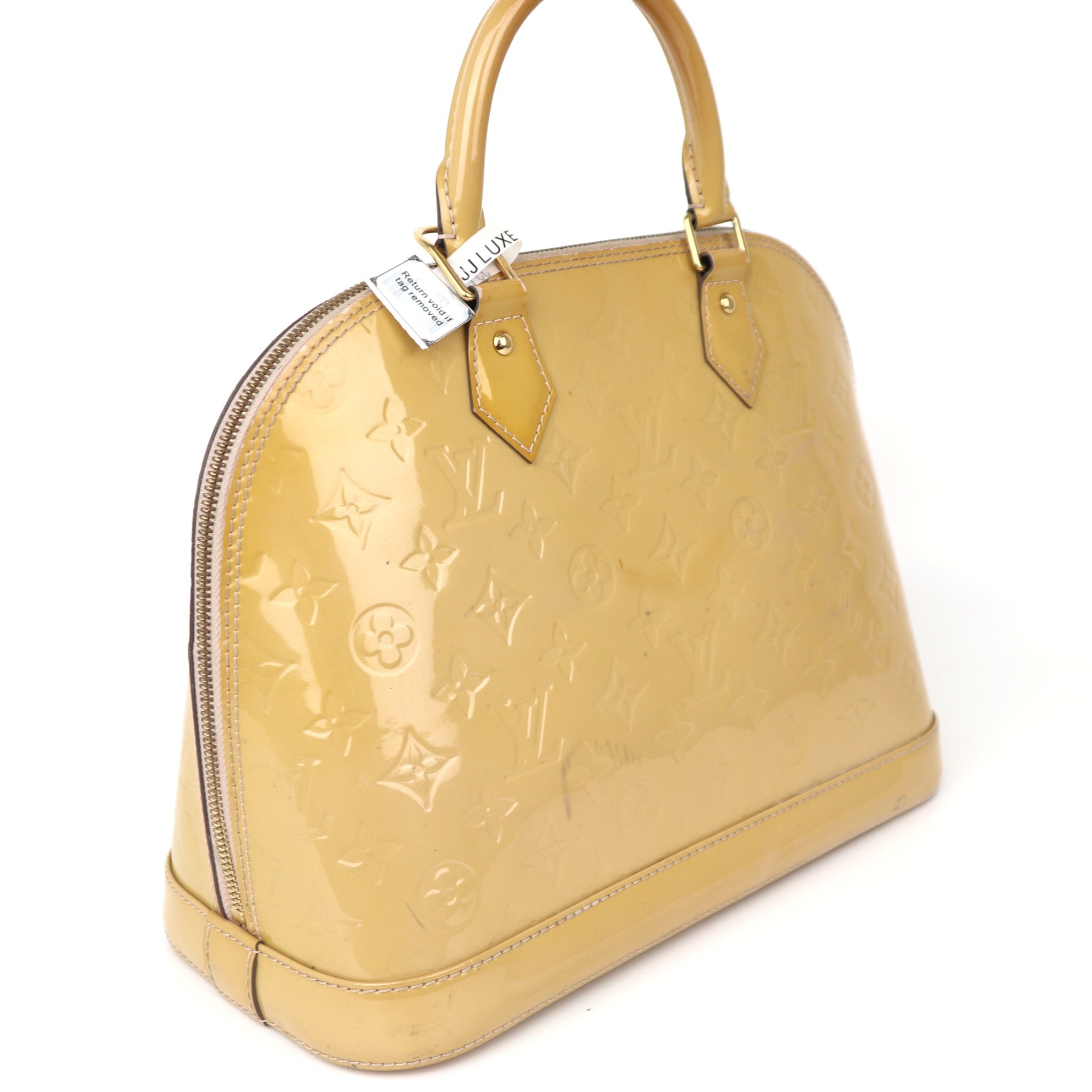 C1026 Louis Vuitton Handbag Alma PM Yellow Monogram Vernis Citrine-Pre Owned