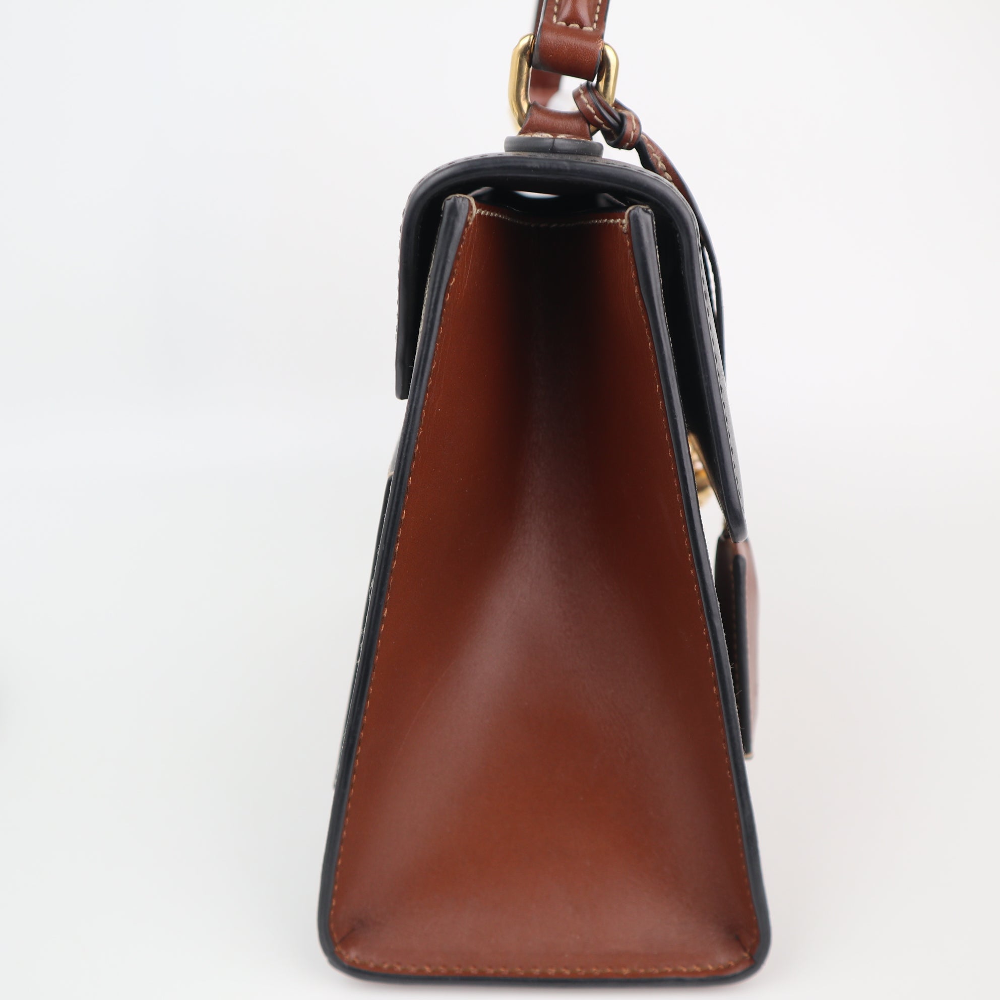 C2425 Gucci Top Handle Bag Padlock GG Supreme Top Handle | Pre-Owned Very Good Brown Canvas/GG Supreme