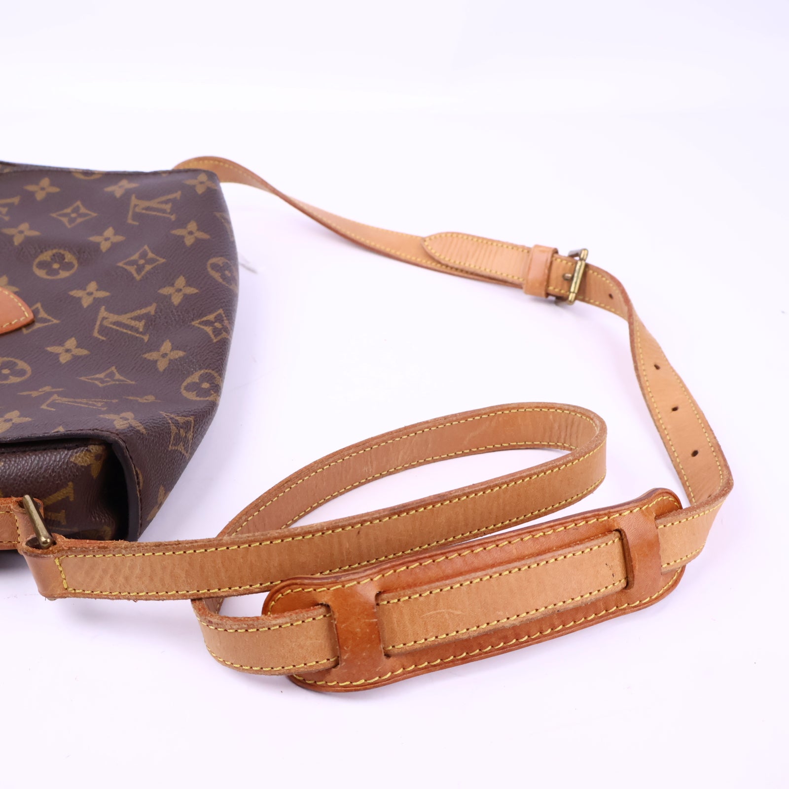 J3192 Louis Vuitton Crossbody Bag Saint Cloud GM Monogram | Pre-Owned Excellent Brown Coated canvas, leather trim Monogram