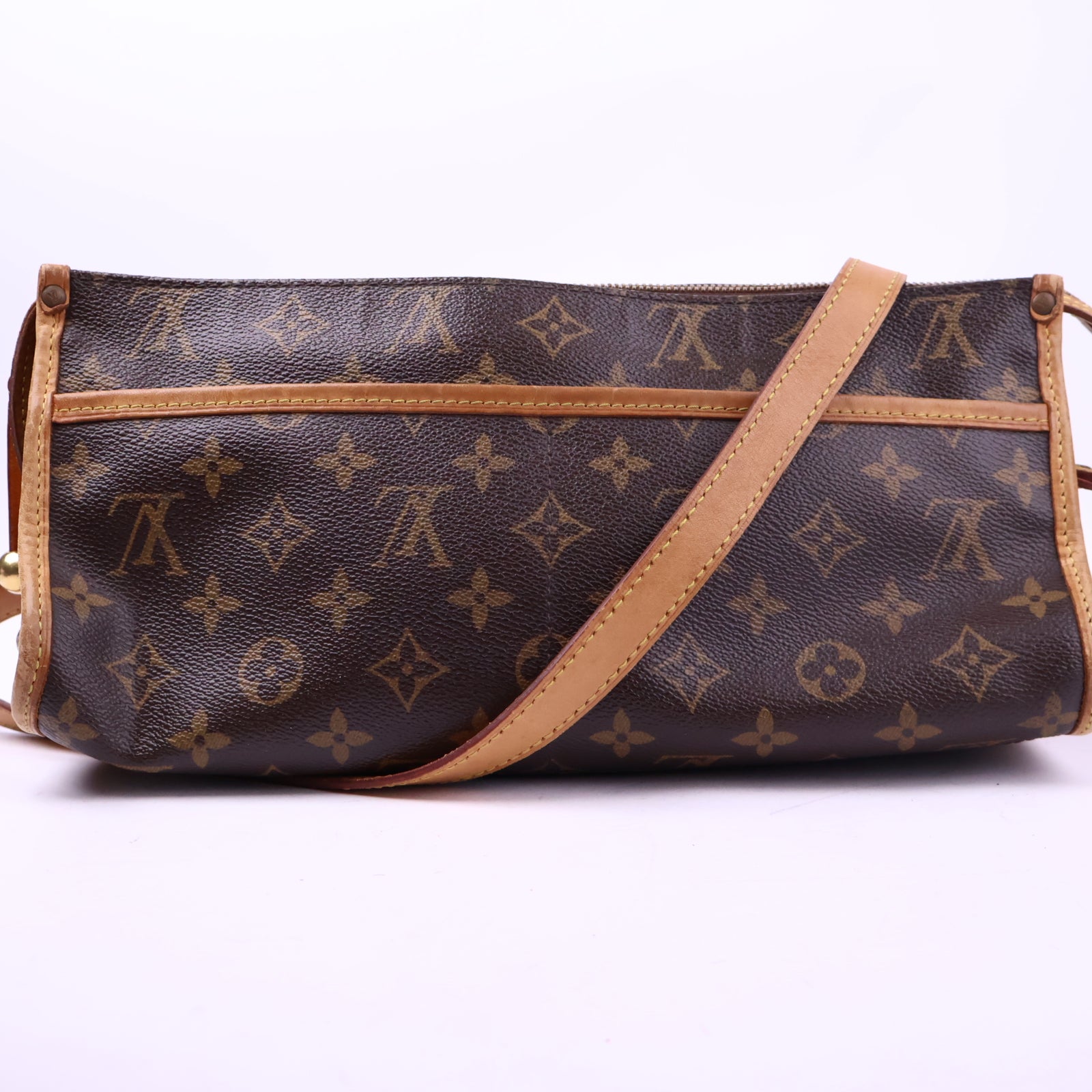 J3193 Louis Vuitton Crossbody Bag Popincourt Long Monogram | Pre-Owned Excellent Brown Coated canvas, leather trim Monogram