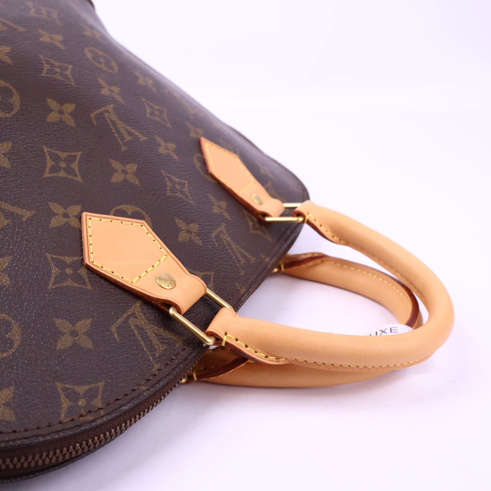 J3188R Louis Vuitton Top Handle Bag Alma PM Monogram Canvas | Pre-Owned Like New Brown Coated canvas, leather trim Monogram