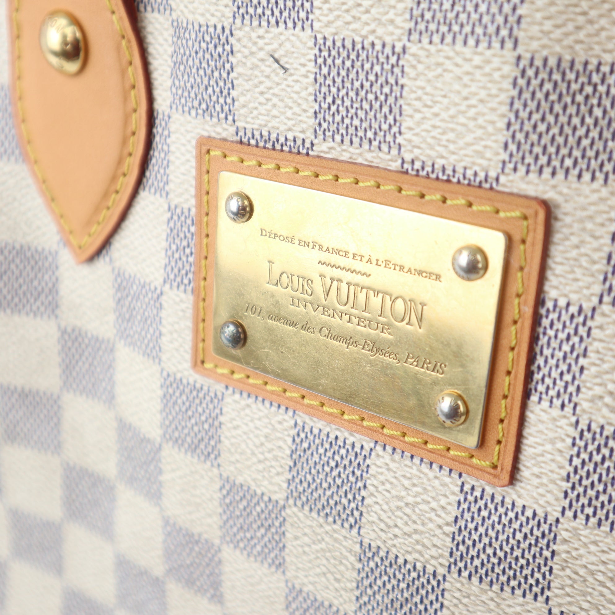 C1033 Louis Vuitton Damier Azur Hampstead PM tote bag-Pre Owned