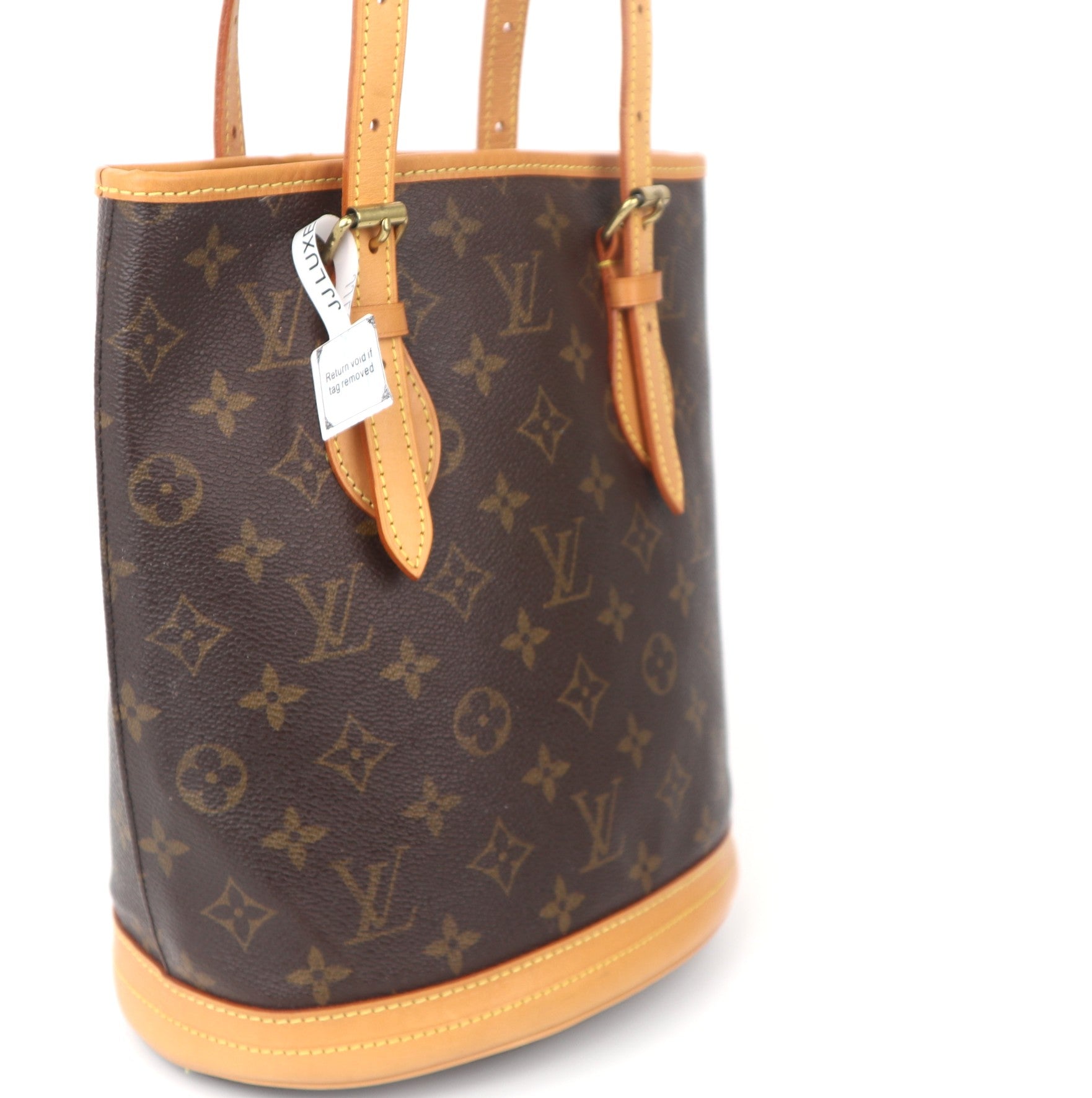 C1035 Louis Vuitton Brown Monogram Petit Bucket Bag-Pre Owned