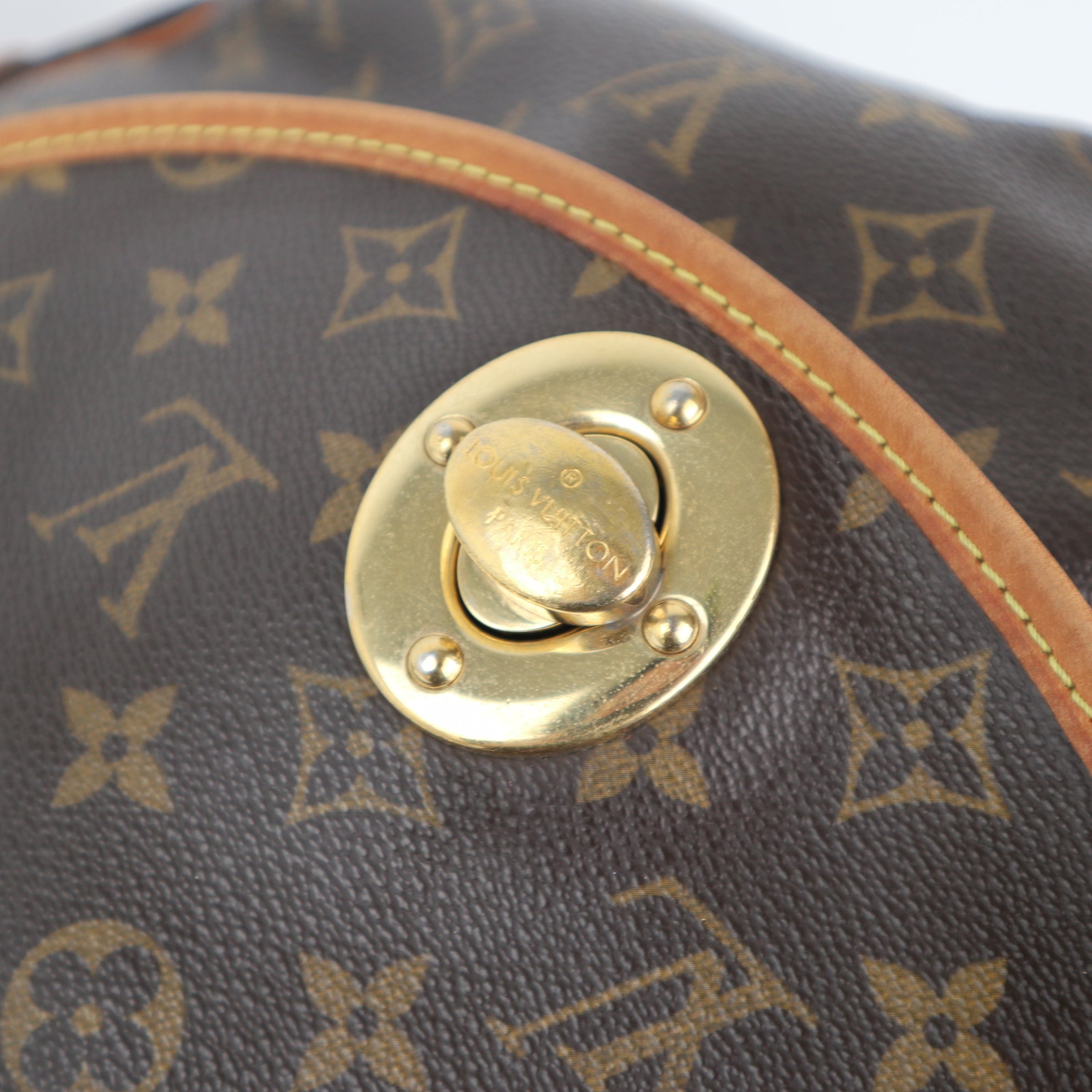 C2440 Louis Vuitton Shoulder Bag Monogram Canvas Tulum GM | Pre-Owned Very Good Brown Canvas Monogram