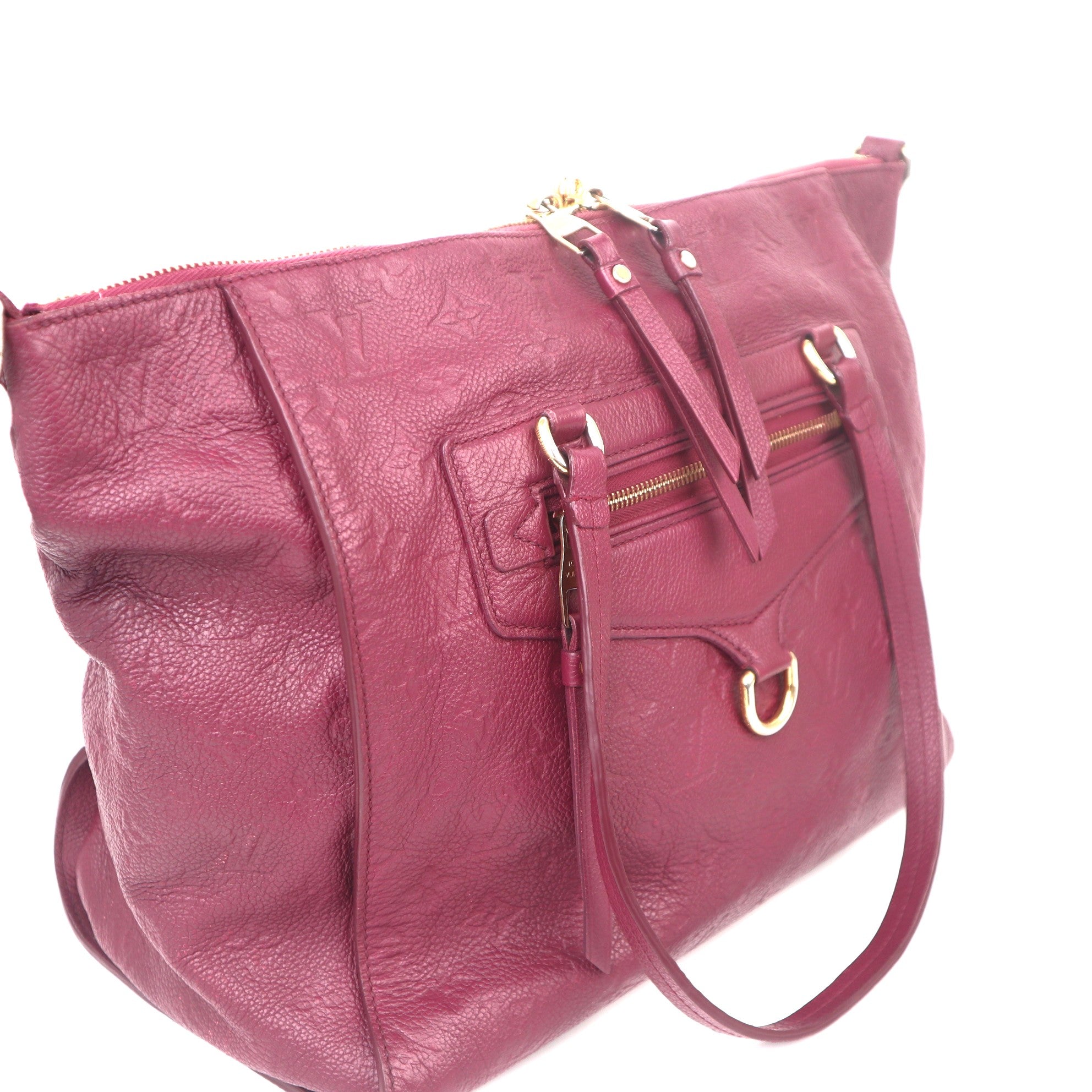 C1039 Louis Vuitton Aurore Monogram Empreinte Leather Lumineuse Bag-Pre Owned