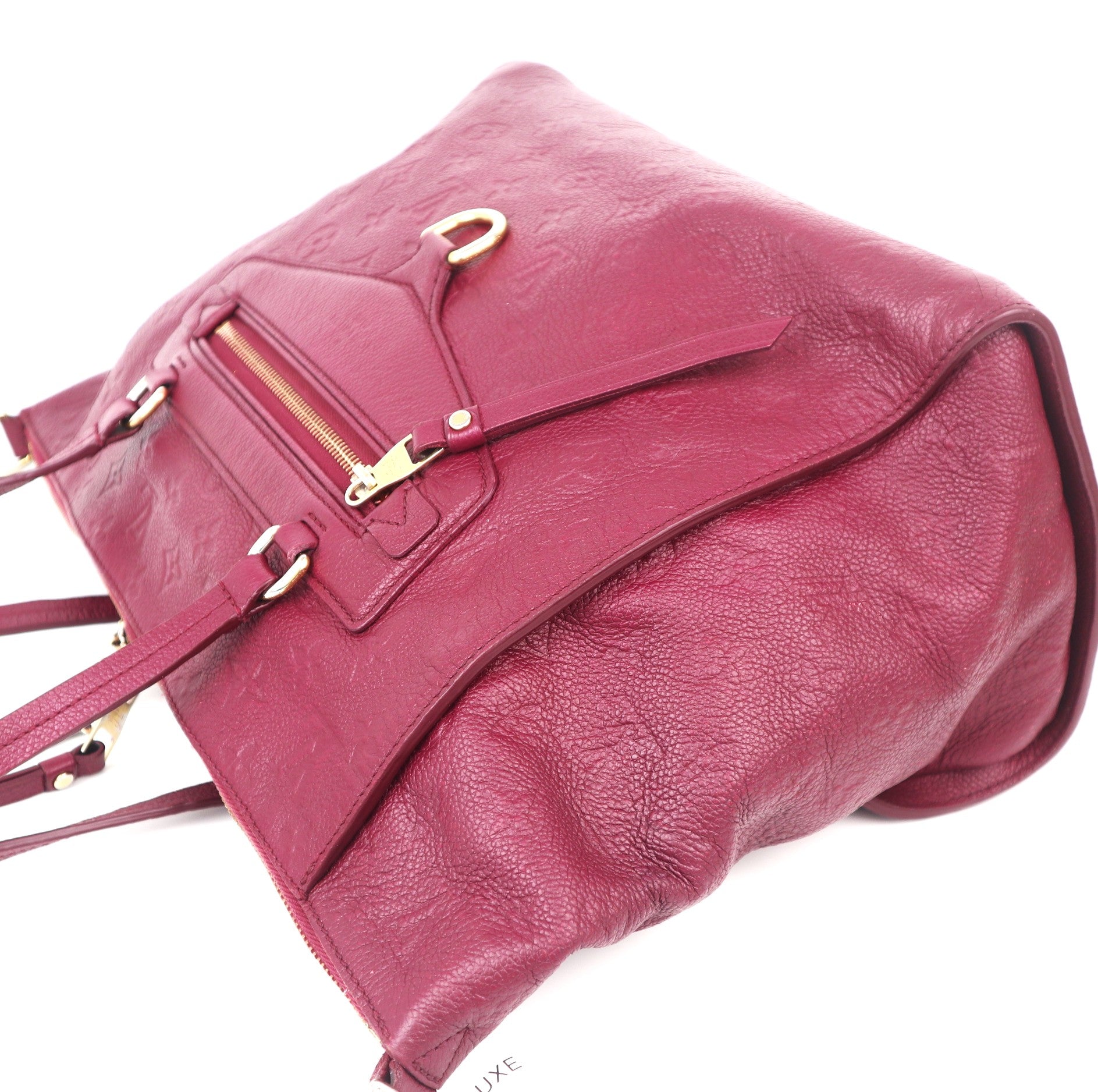 C1039 Louis Vuitton Aurore Monogram Empreinte Leather Lumineuse Bag-Pre Owned