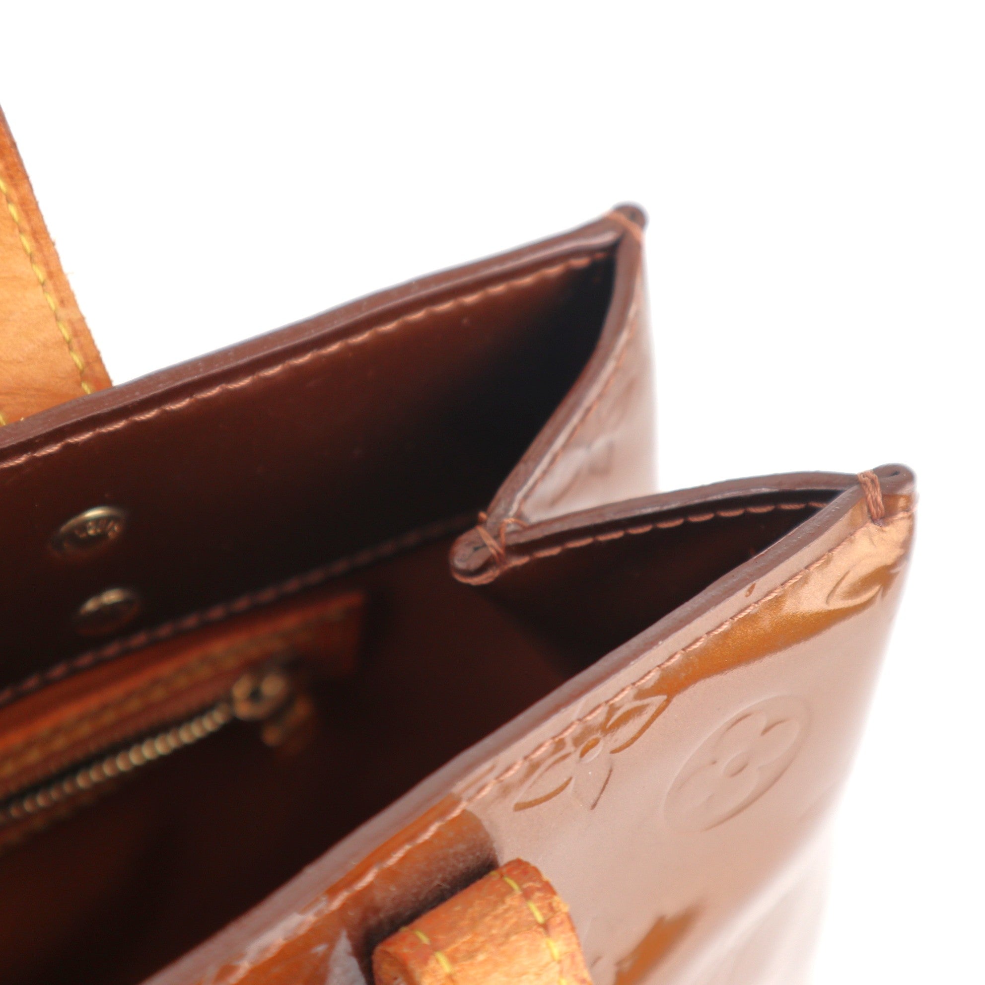 C2449 Louis Vuitton Tote Bag Monogram Vernis Reade PM | Pre-Owned Very Good Brown Canvas, Leather, Patent Leather Monogram