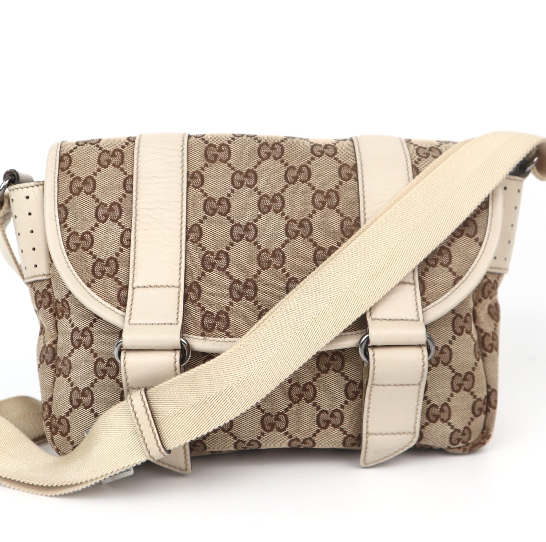 C1043 Gucci GG Canvas Crossbody - Pre Owned