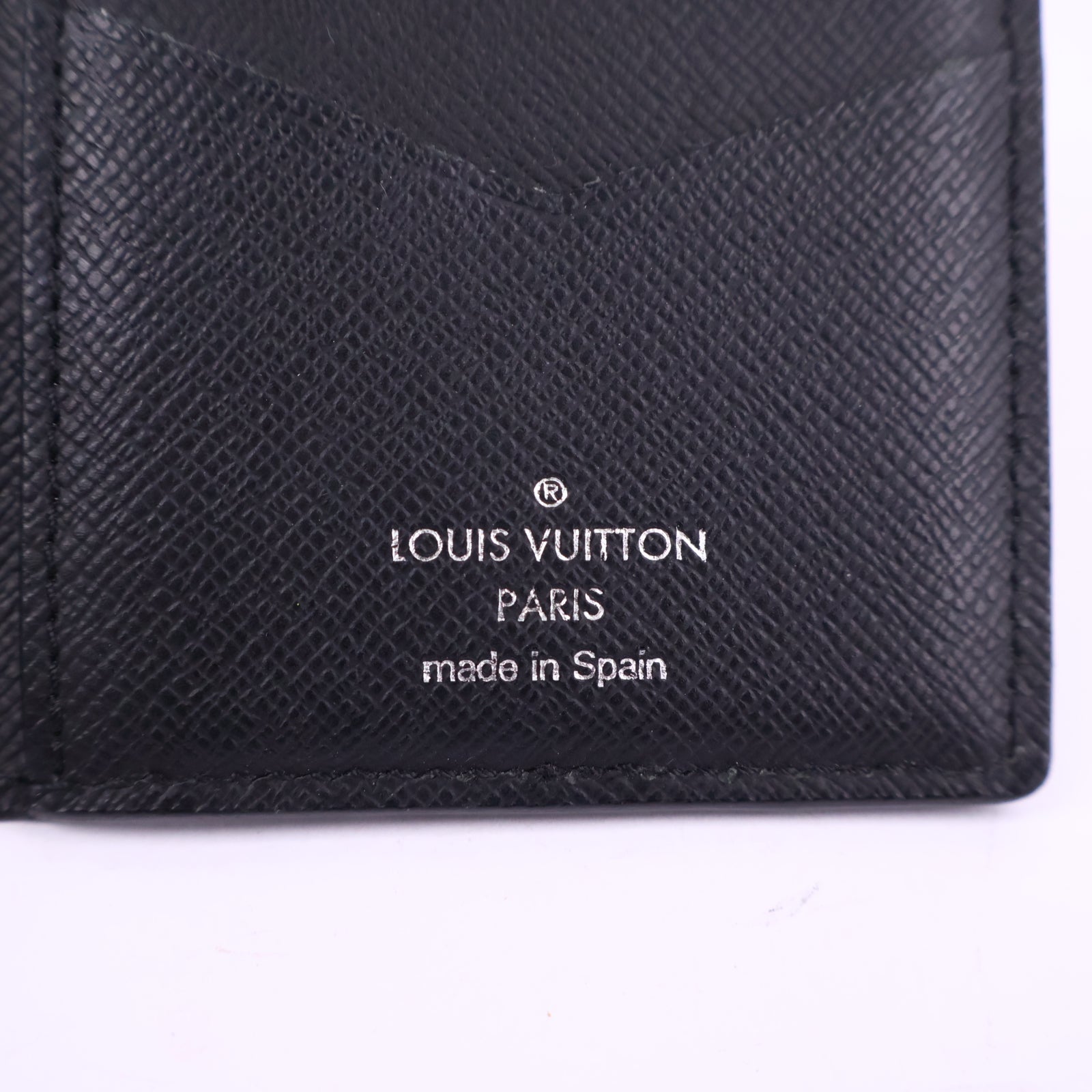 J3001 Louis Vuitton Card Holder Pocket Organizer | Pre-Owned Like New Black Epi leather