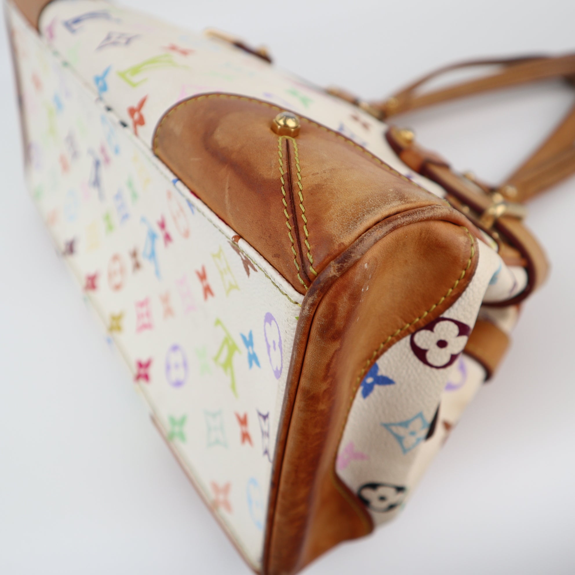 C2453 Louis Vuitton Shoulder Bag Monogram Multicolore Claudia white | Pre-Owned Very Good White Multicolour Canvas Monogram Multicolore