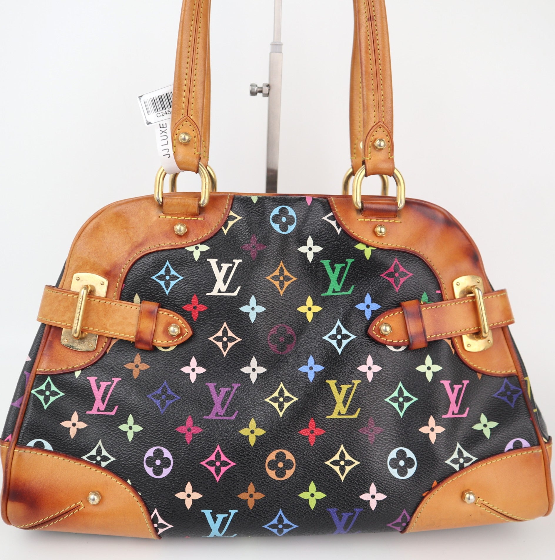 C2454 Louis Vuitton Shoulder Bag Monogram Multicolore Claudia Black | Pre-Owned Very Good Black Multicolour Canvas Monogram Multicolore