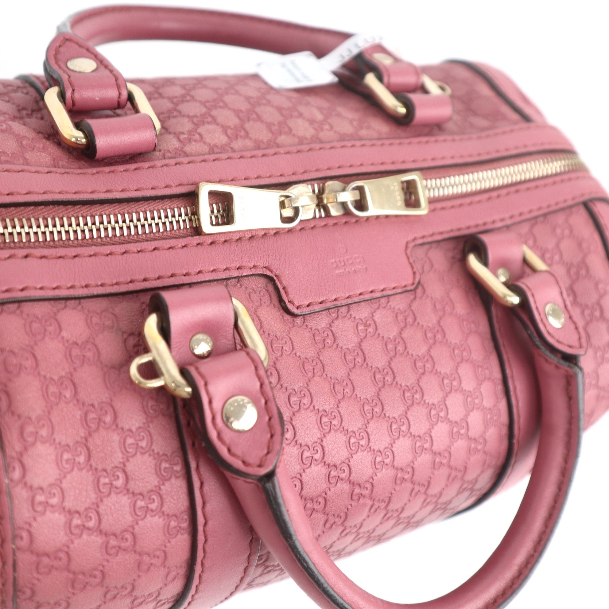 C1045 Gucci Small Microguccissima Joy Boston bag in Pink Leather-Pre Owned