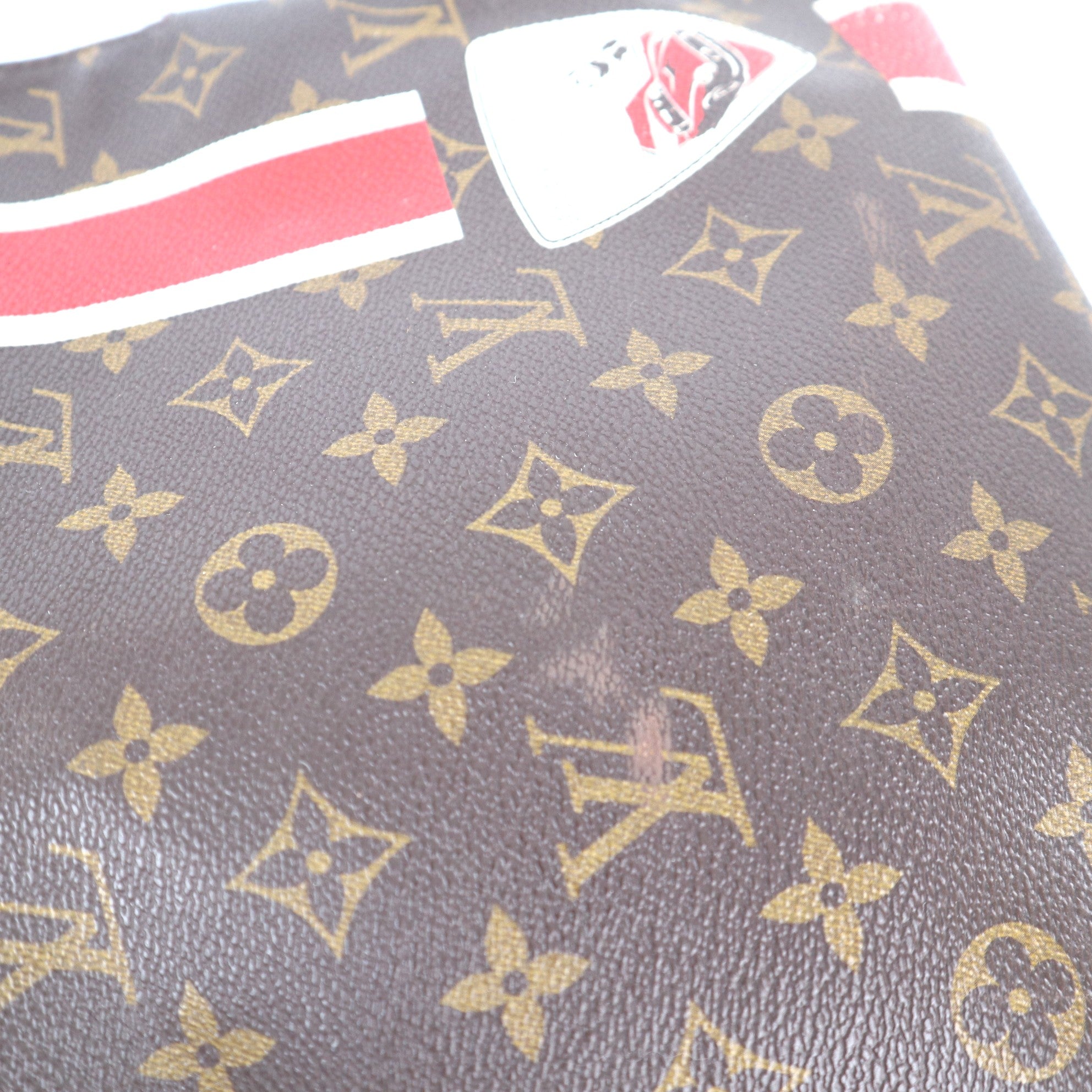 C1046 Louis Vuitton Brown China Run Monogram Canvas Naviglio-Pre Owned