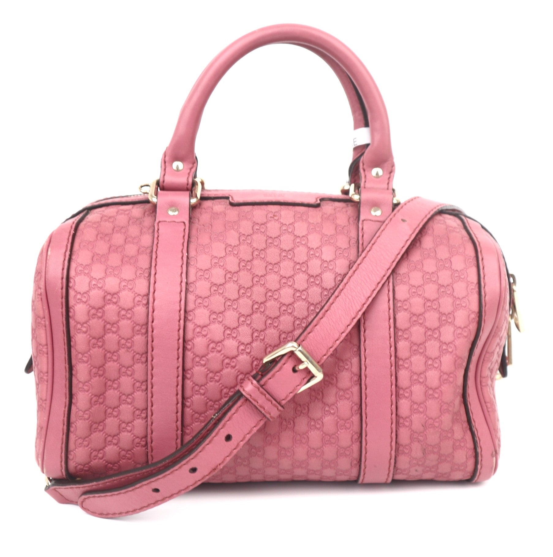 C1045 Gucci Small Microguccissima Joy Boston bag in Pink Leather-Pre Owned