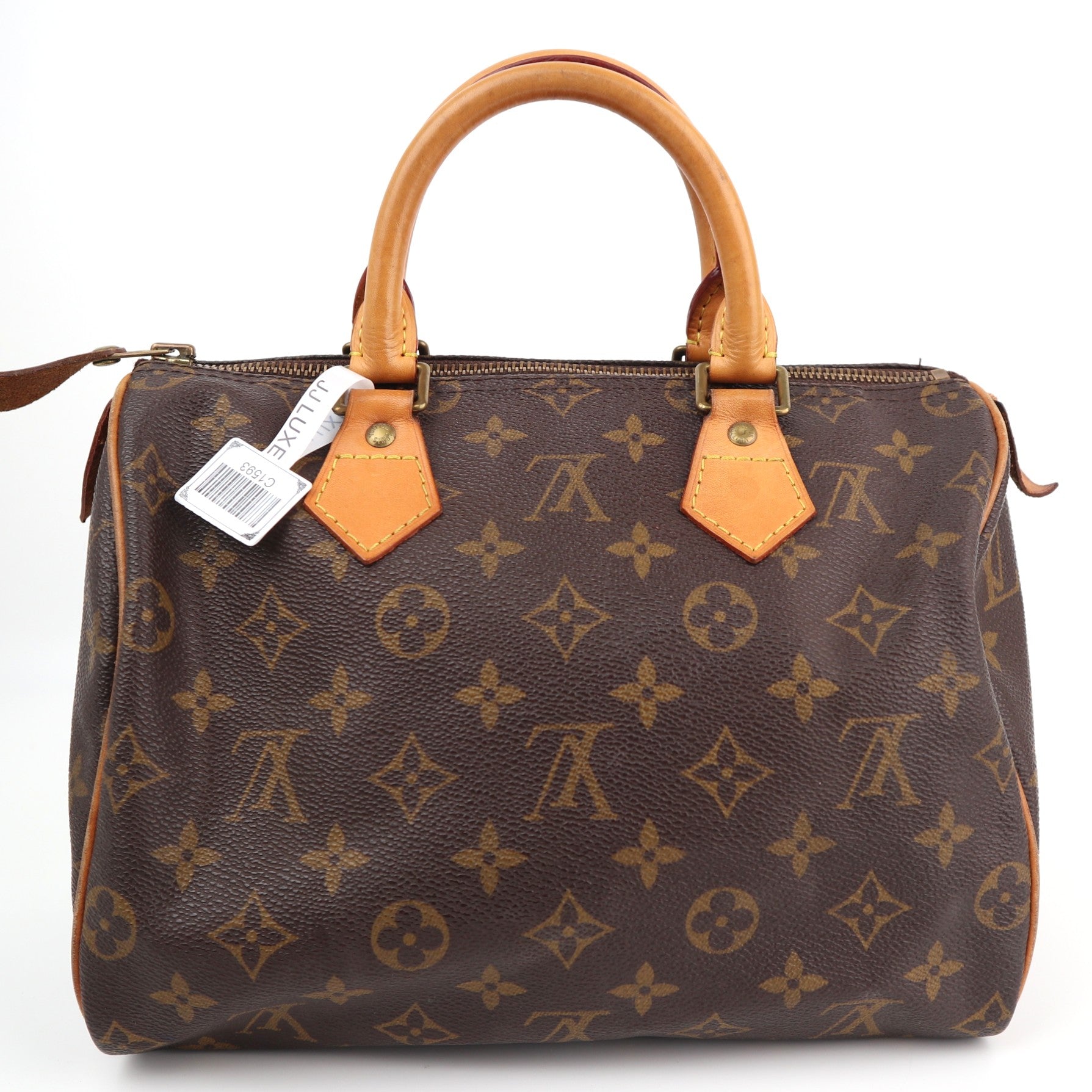 Louis Vuitton Monogram Canvas Speedy 25 Shoulder Bag C1593 | Pre-Owned Very Good Brown Monogram Canvas