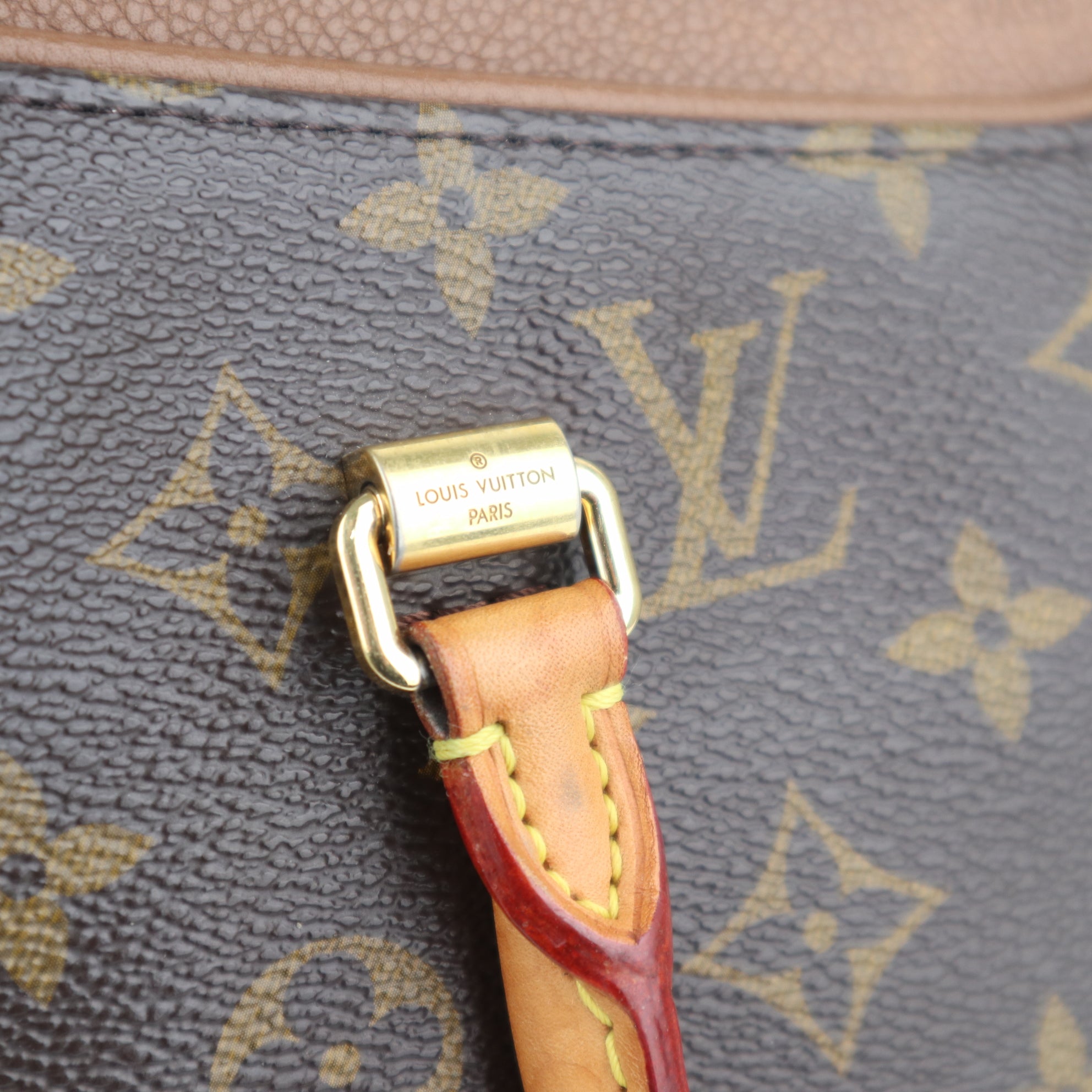 C2458 Louis Vuitton Shoulder Bag Pallas MM Monogram Canvas | Pre-Owned Very Good Brown Monogram Canvas