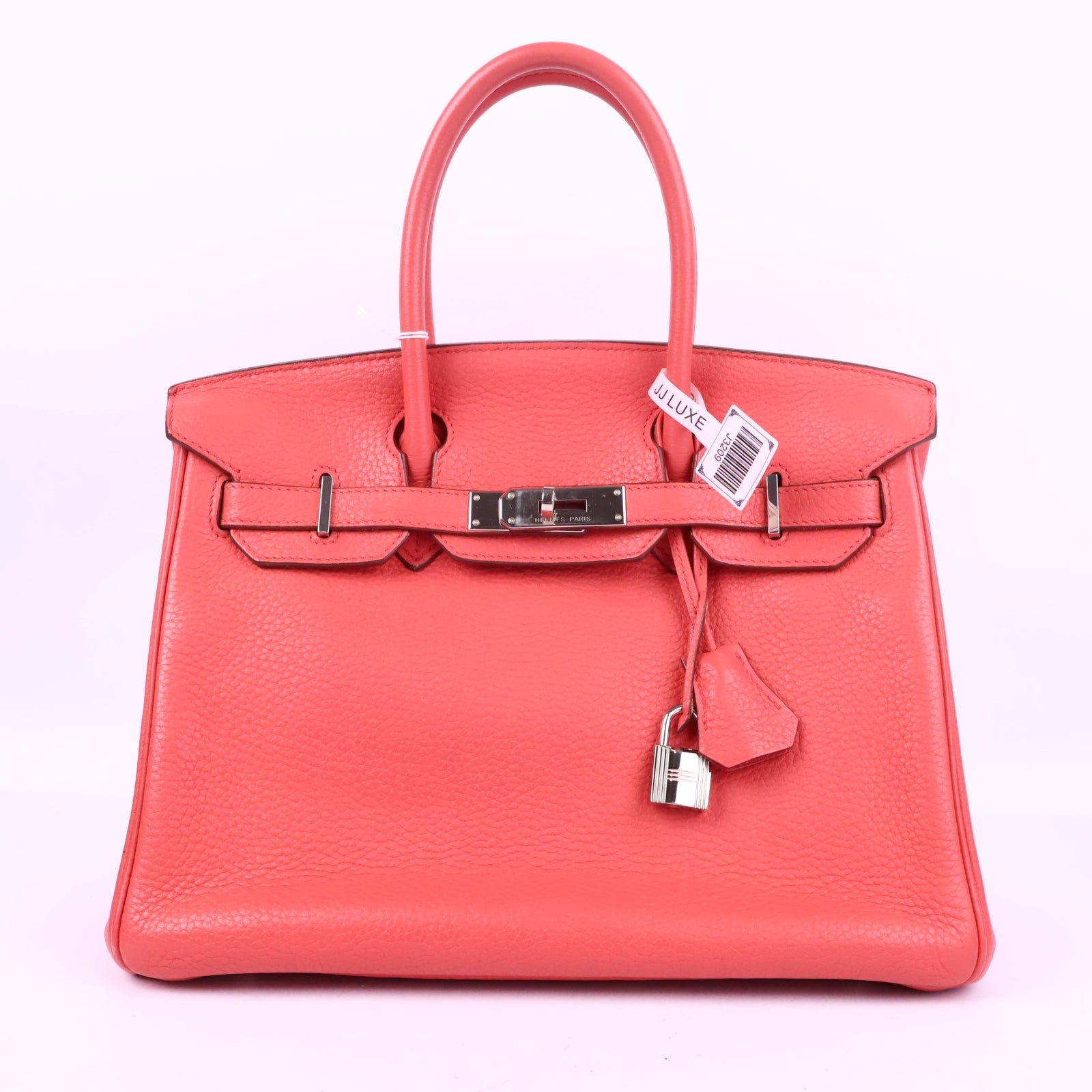 J3209 Hermes Top Handle Bag Birkin 30 | Pre-Owned Like New Rose Jaipur Togo leather