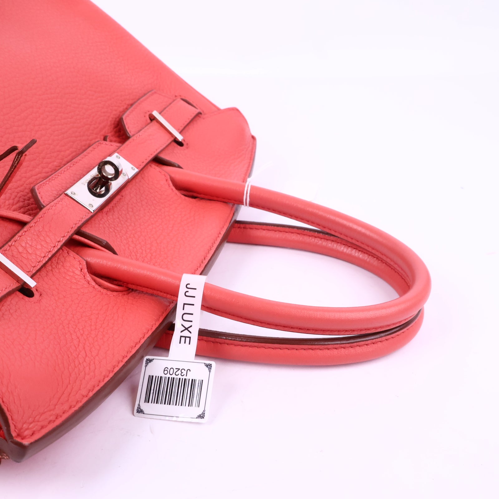 J3209 Hermes Top Handle Bag Birkin 30 | Pre-Owned Like New Rose Jaipur Togo leather