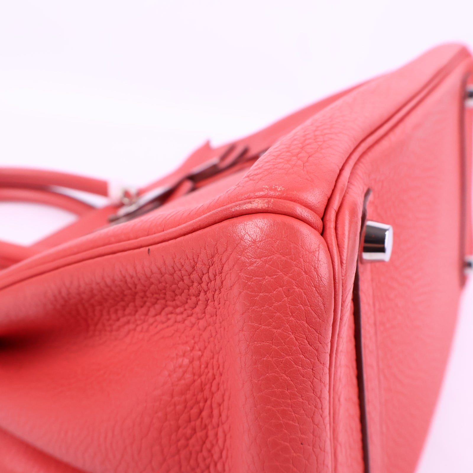 J3209 Hermes Top Handle Bag Birkin 30 | Pre-Owned Like New Rose Jaipur Togo leather