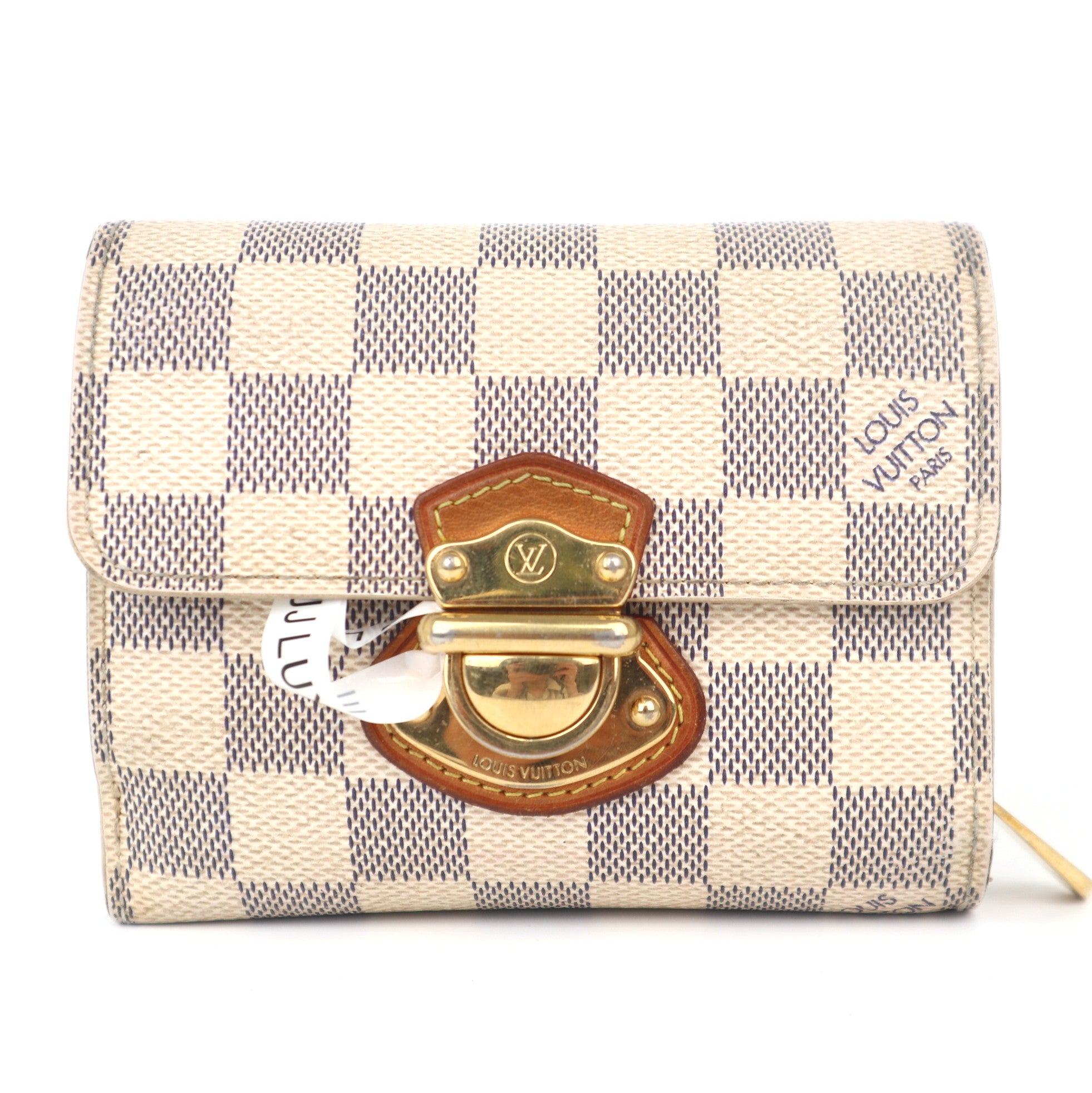 C1050 Louis Vuitton Joey Damier Azur Canvas Wallet-Pre Owned