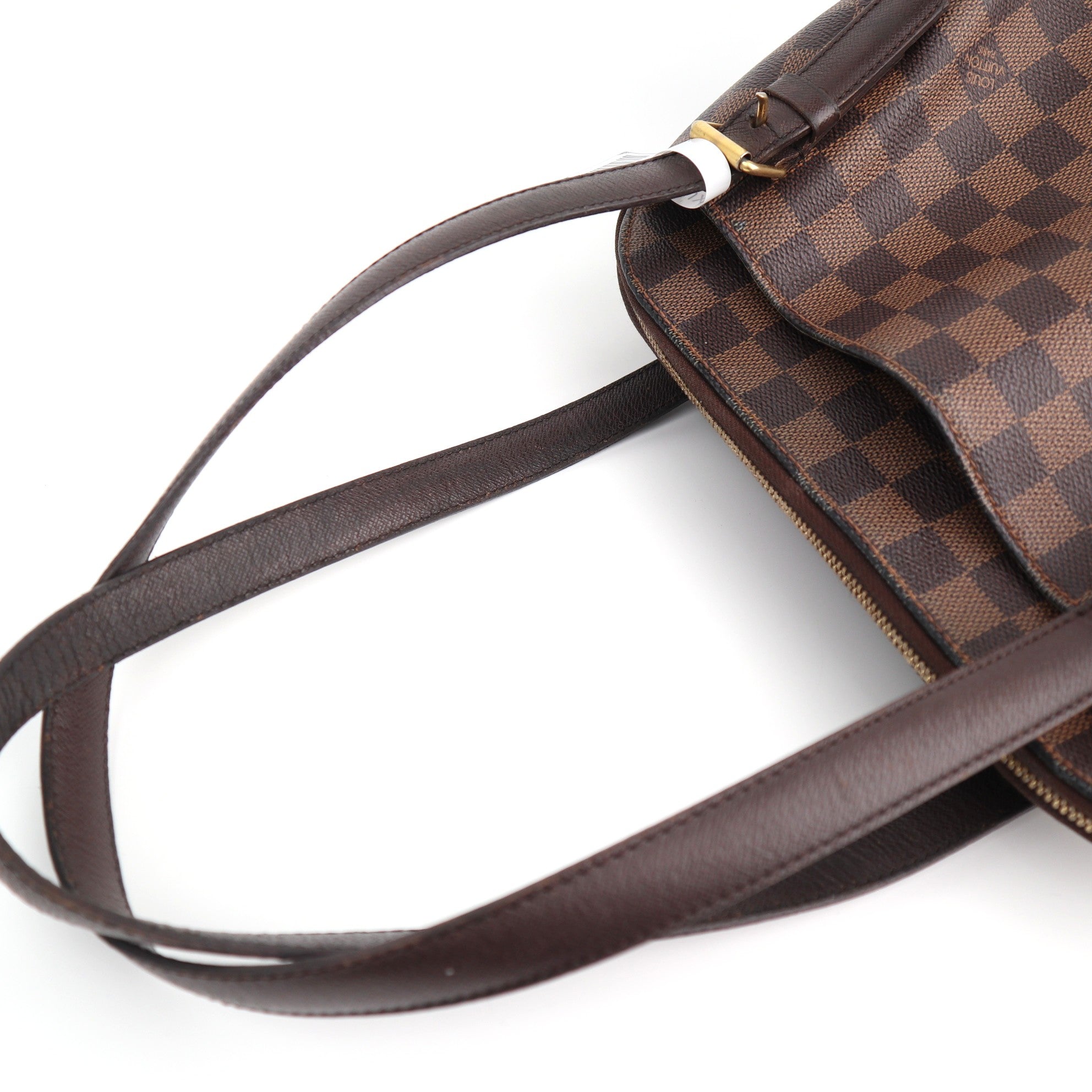 Louis Vuitton Damier Ebene Belem MM Shoulder Bag C1600 | Pre-Owned Good Brown Damier Ebene Canvas