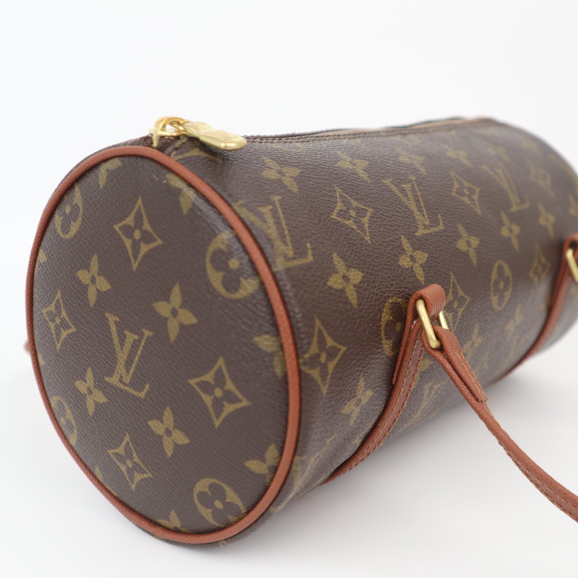 C1056 LOUIS VUITTON Monogram Handbag Brown Vintage-Pre Owned