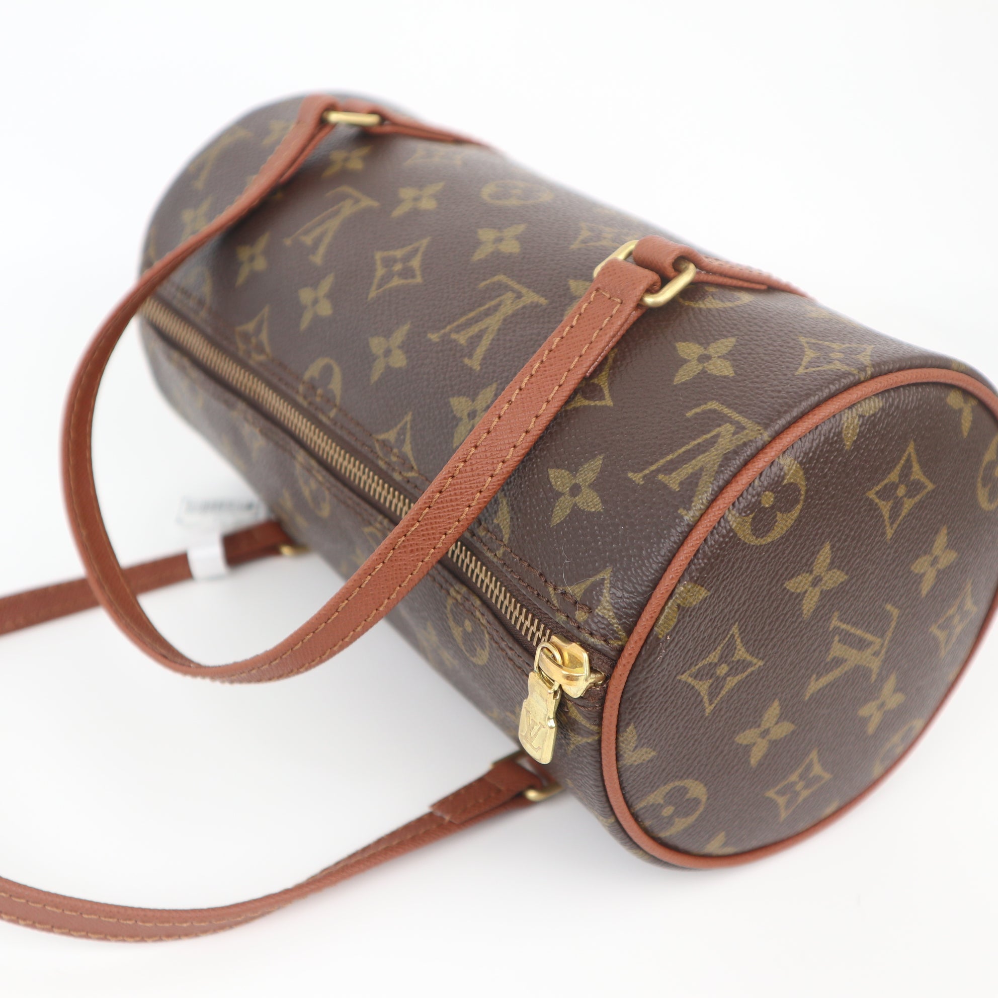 C1056 LOUIS VUITTON Monogram Handbag Brown Vintage-Pre Owned