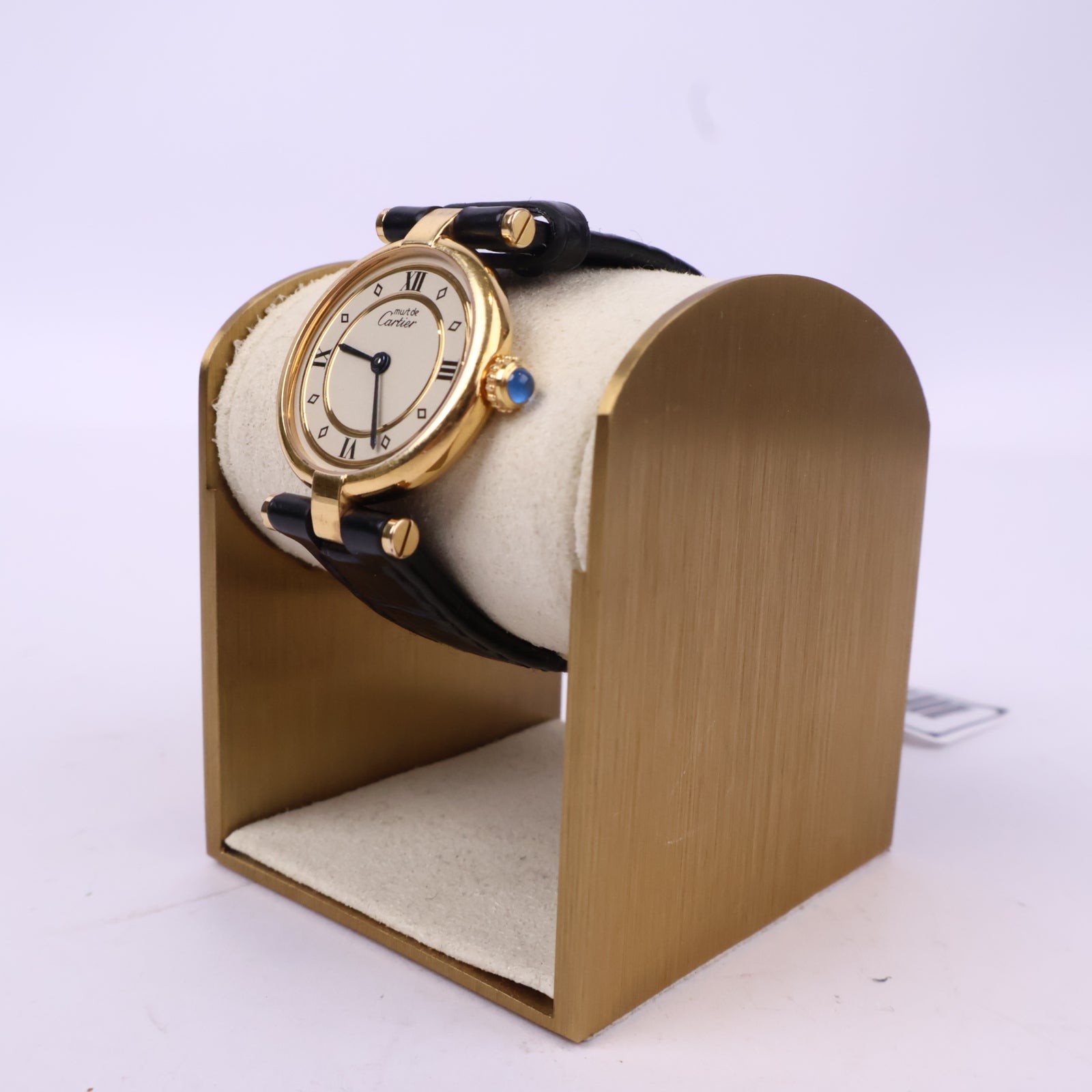 J1075 Cartier Watch Must de Vendome Quartz | Pre-Owned Metallic Leather/Plain