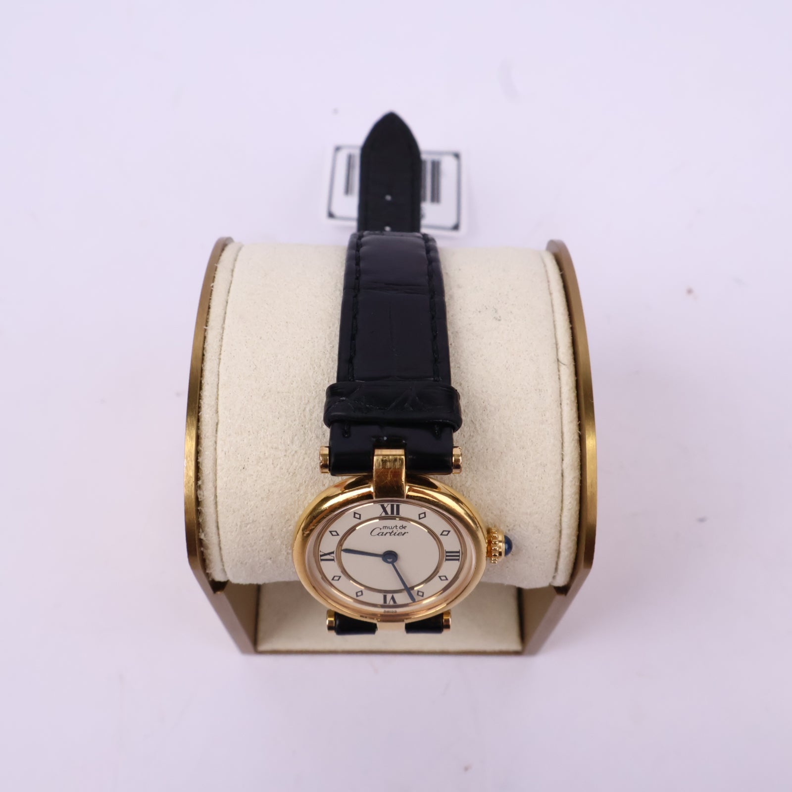 J1075 Cartier Watch Must de Vendome Quartz | Pre-Owned Metallic Leather/Plain