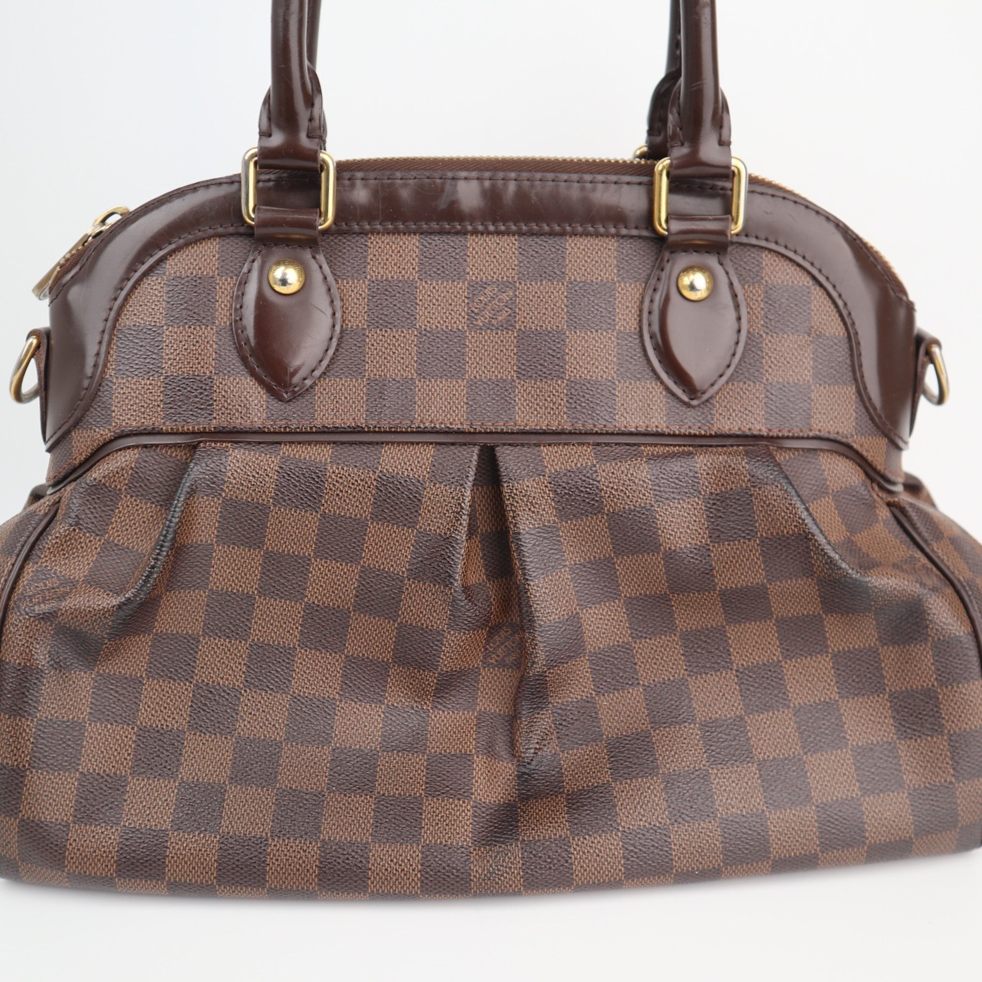 Louis Vuitton Damier Ebene Trevi PM Shoulder Bag C1611 | Pre-Owned Excellent Brown Damier Ebene Canvas