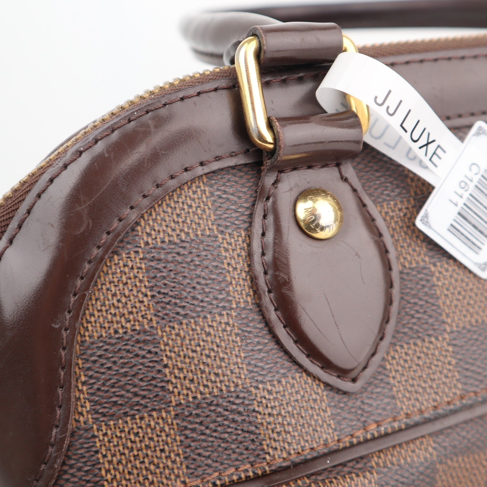 Louis Vuitton Damier Ebene Trevi PM Shoulder Bag C1611 | Pre-Owned Excellent Brown Damier Ebene Canvas