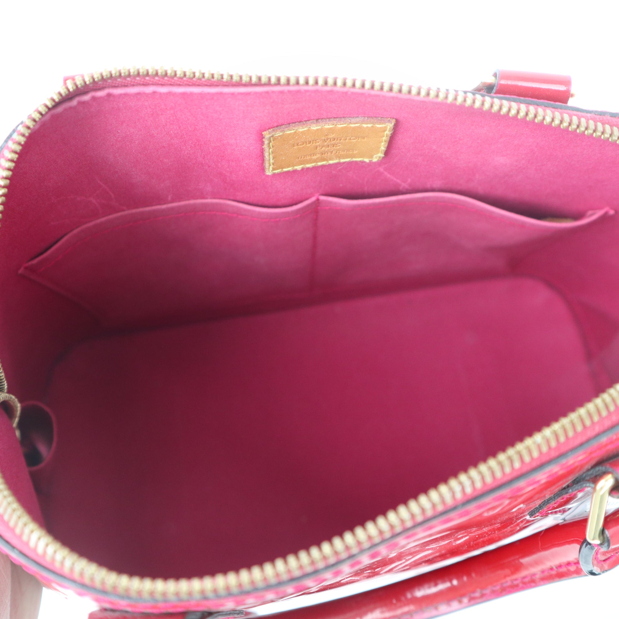 C1053 Louis Vuitton Monogram Vernis Alma PM Red-Pre Owned