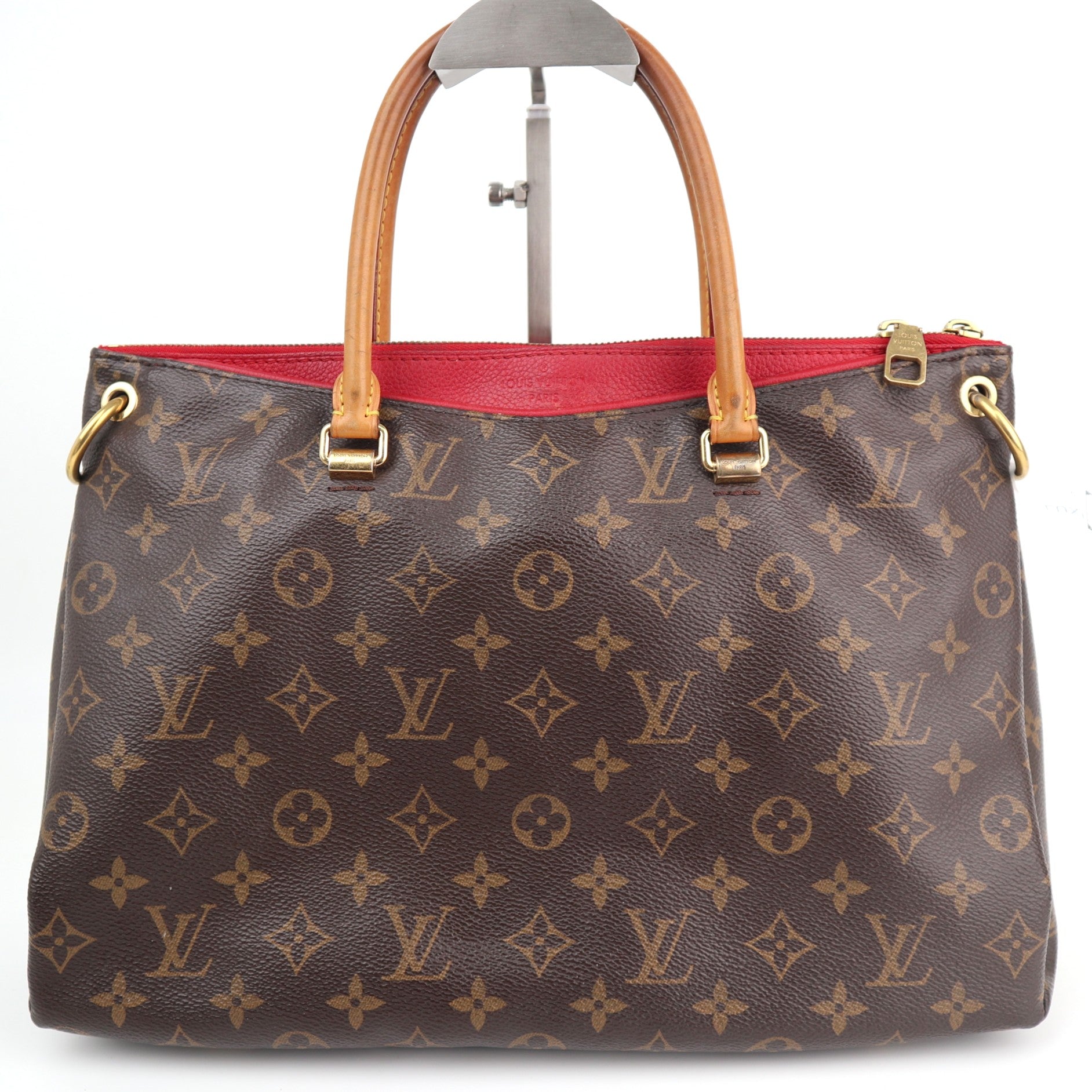 Louis Vuitton Monogram Canvas Red Pallas Bag Shoulder Bag C1615 | Pre-Owned Very Good Red Monogram Canvas