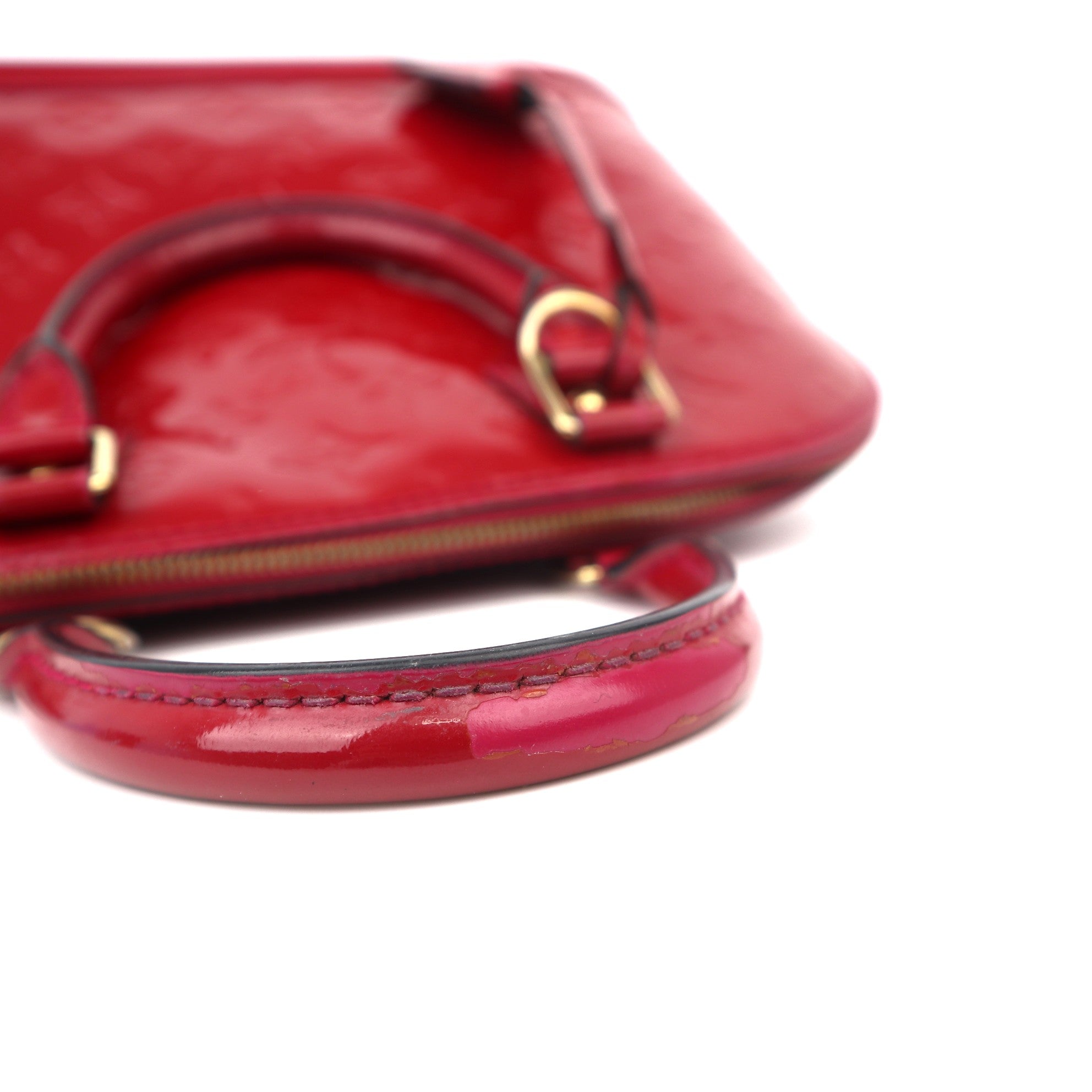 C1053 Louis Vuitton Monogram Vernis Alma PM Red-Pre Owned