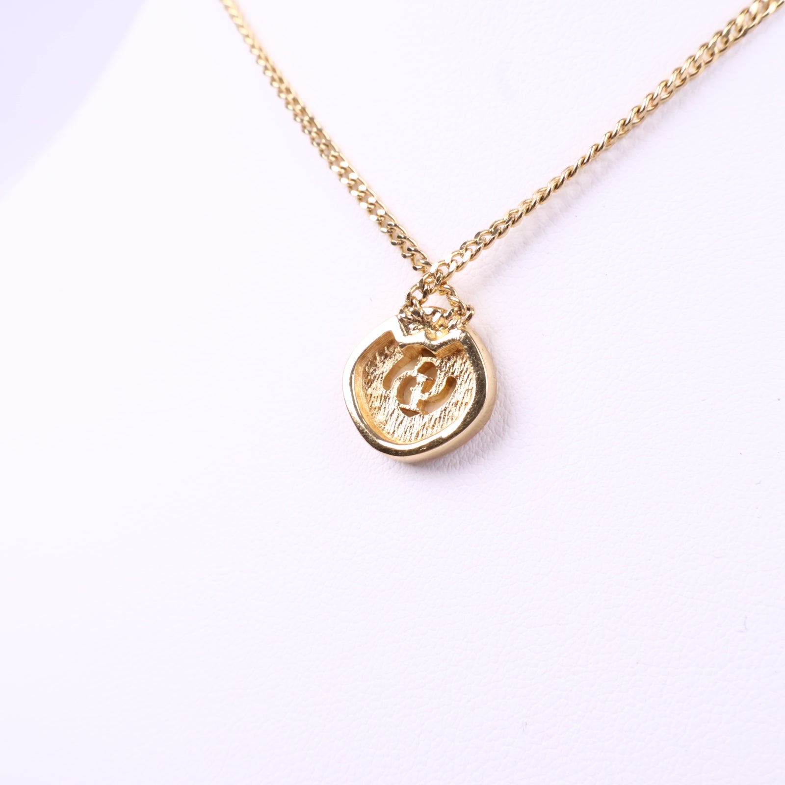 J3080 Christian Dior Necklace Logo | Pre-Owned Metal Dior logo