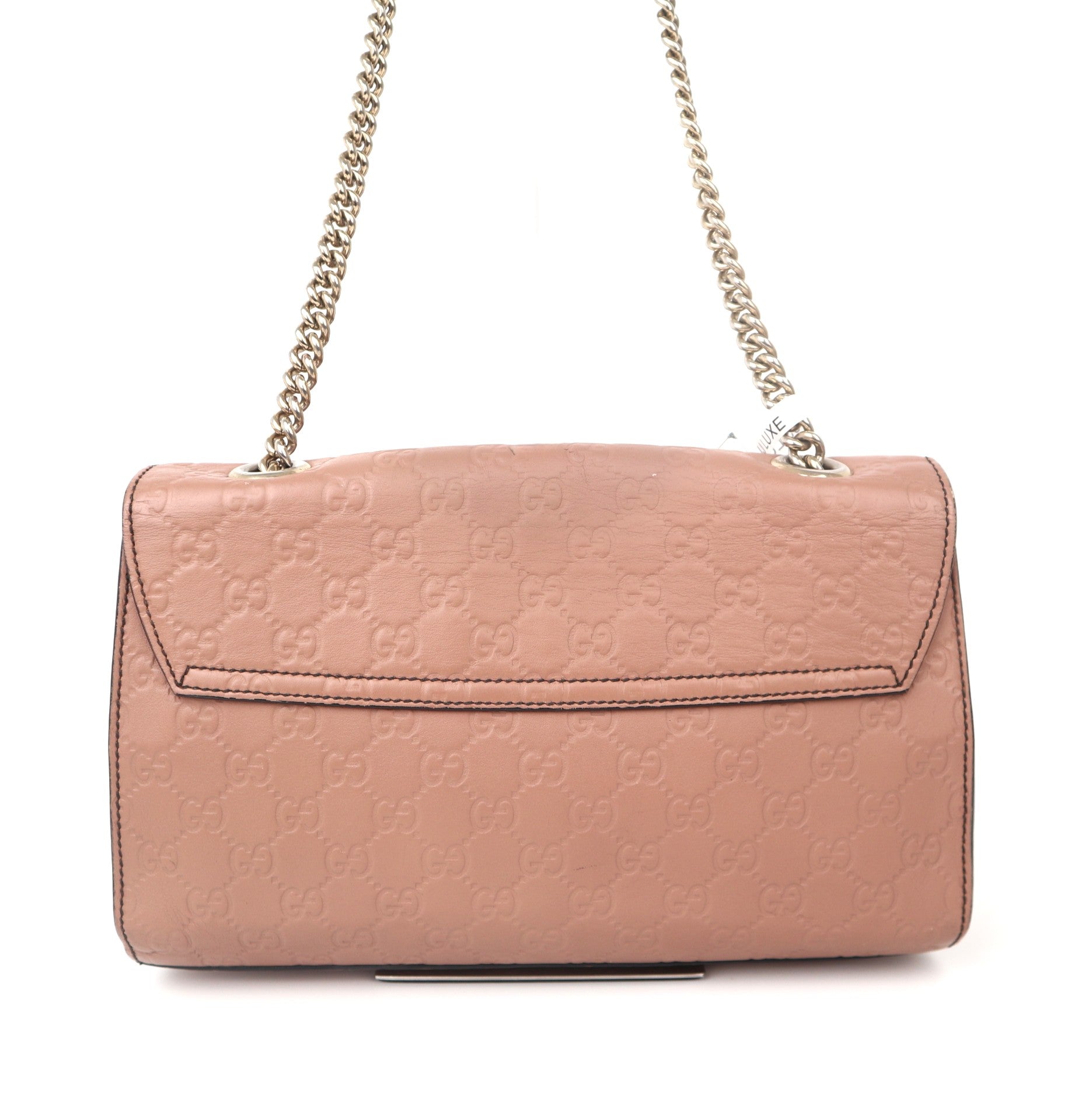 C1068 Gucci Emily Chain Flap Bag Guccissima-Pre Owned