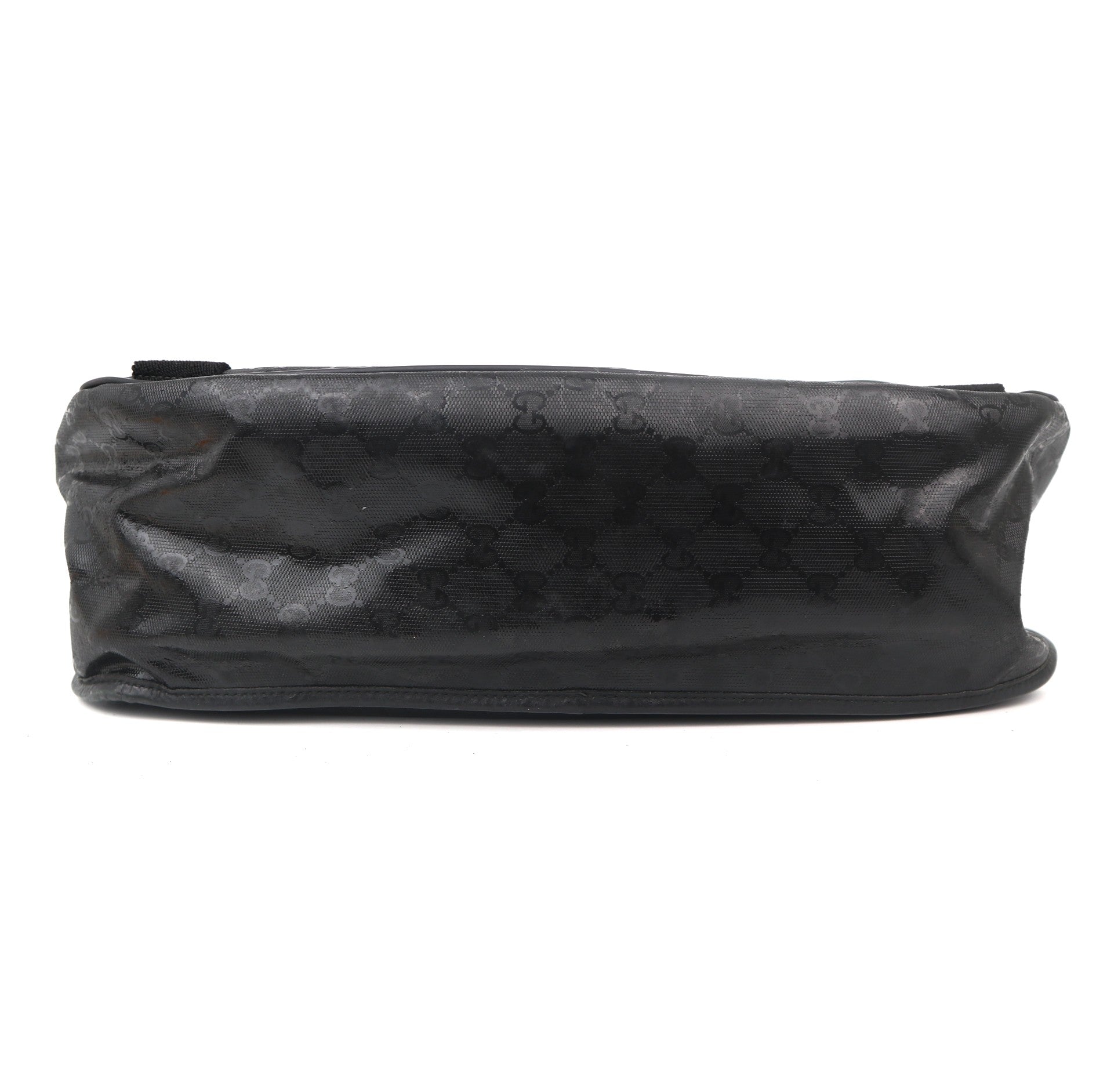 C1069 Gucci Black GG Imprime Coated Canvas Messenger Bag-Pre Owned