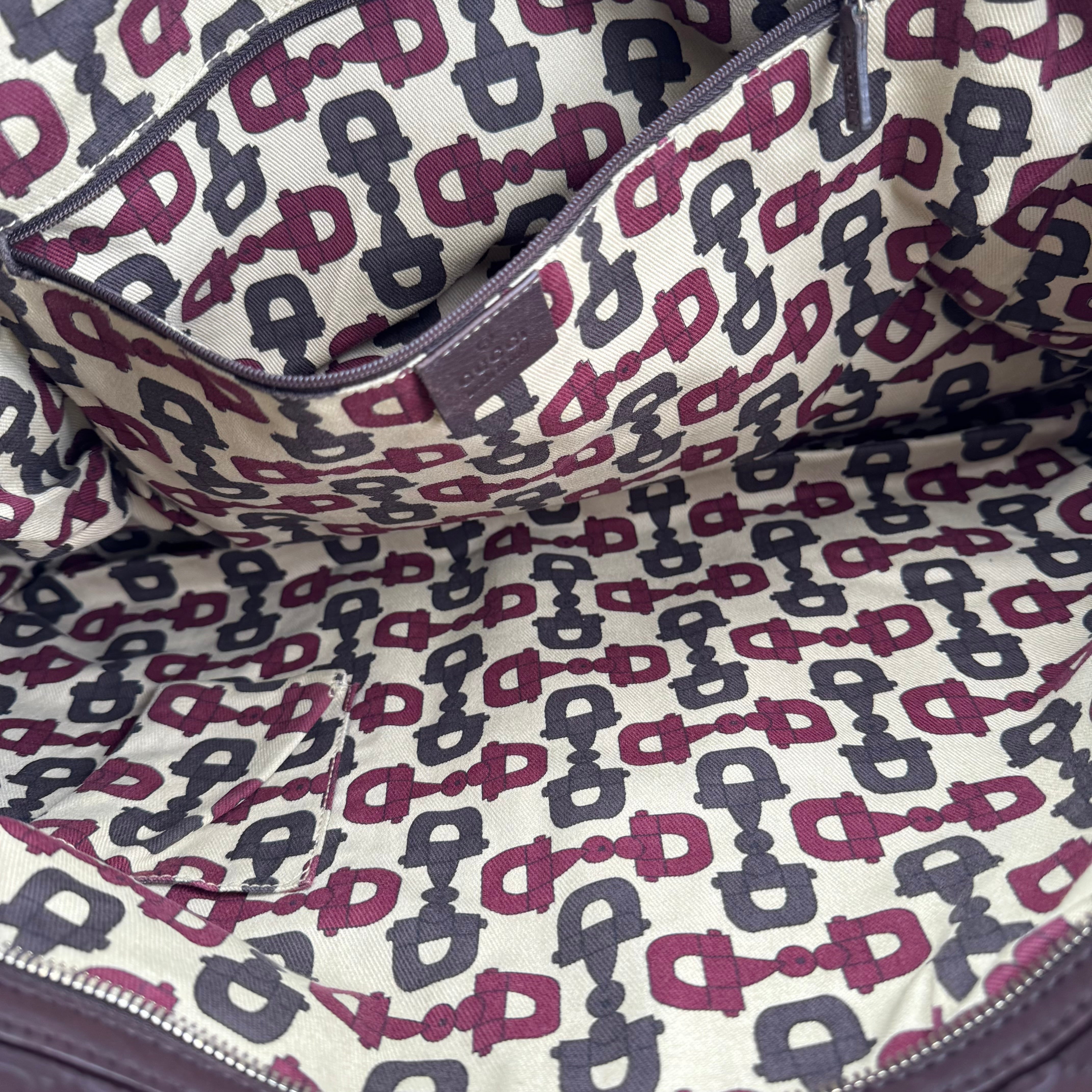 J1417 Gucci GG Signature Princy Brown Totes- Pre Owned