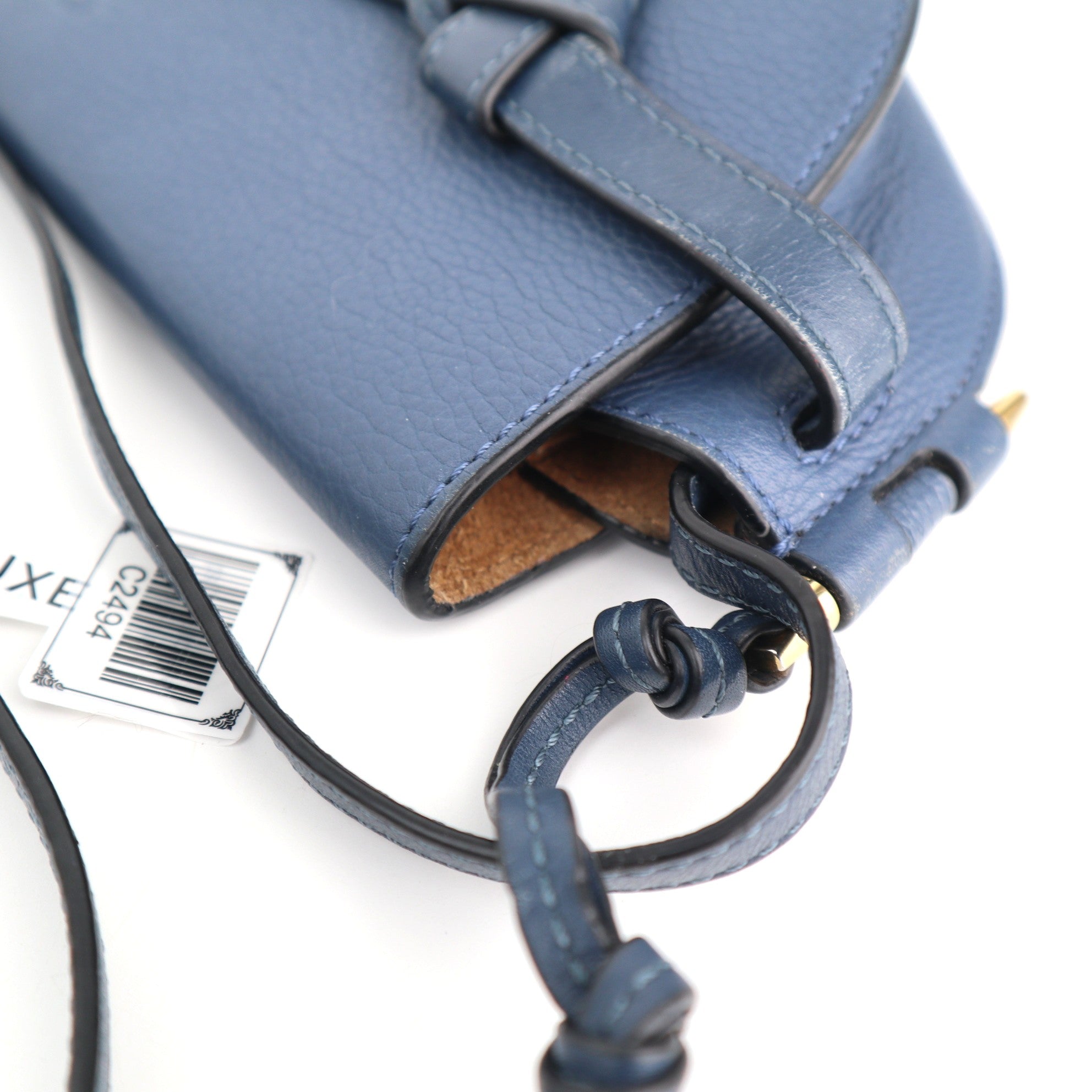 C2494 Loewe Shoulder Bag Gate Dual Mini Blue | Pre-Owned Very Good Blue Leather