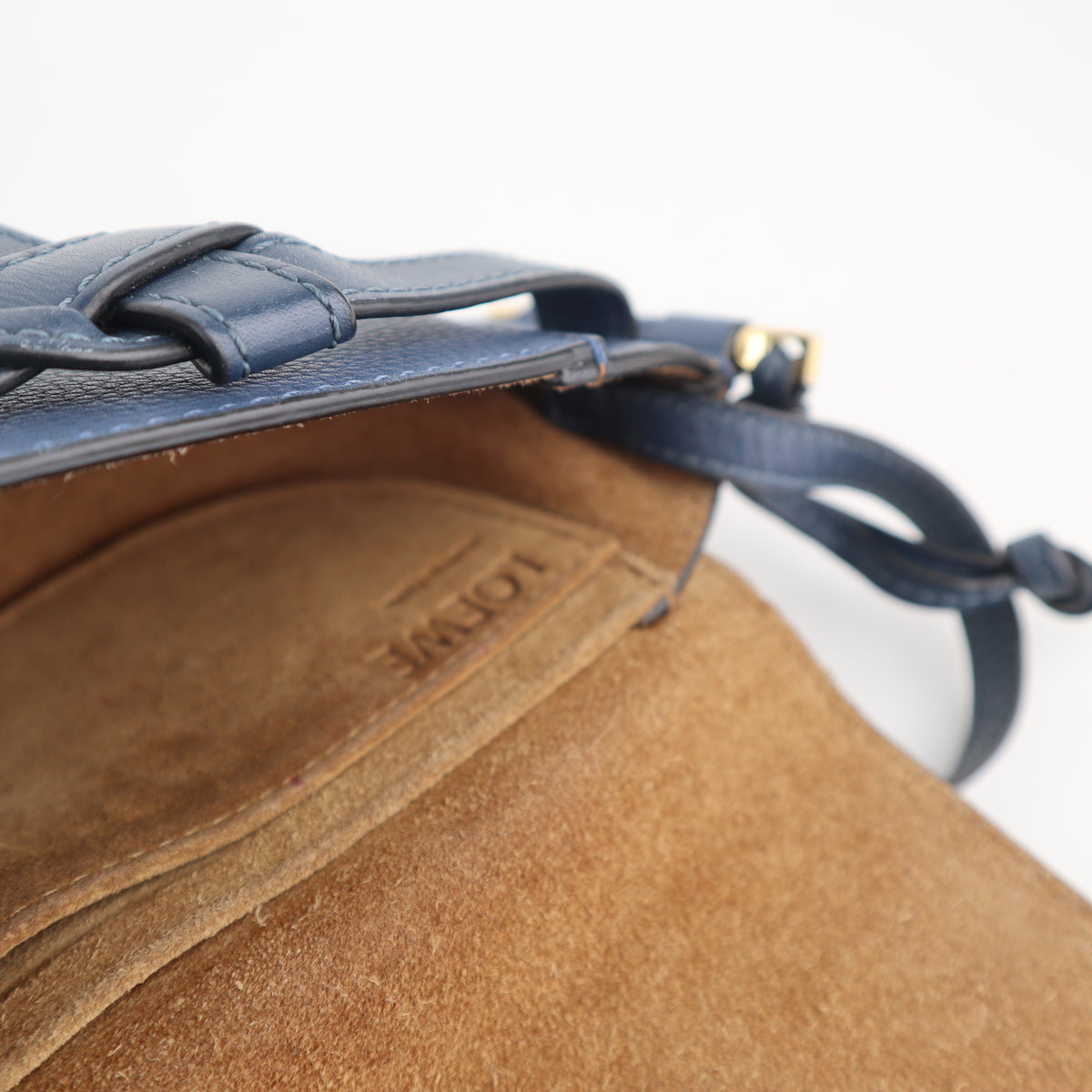 C2494 Loewe Shoulder Bag Gate Dual Mini Blue | Pre-Owned Very Good Blue Leather