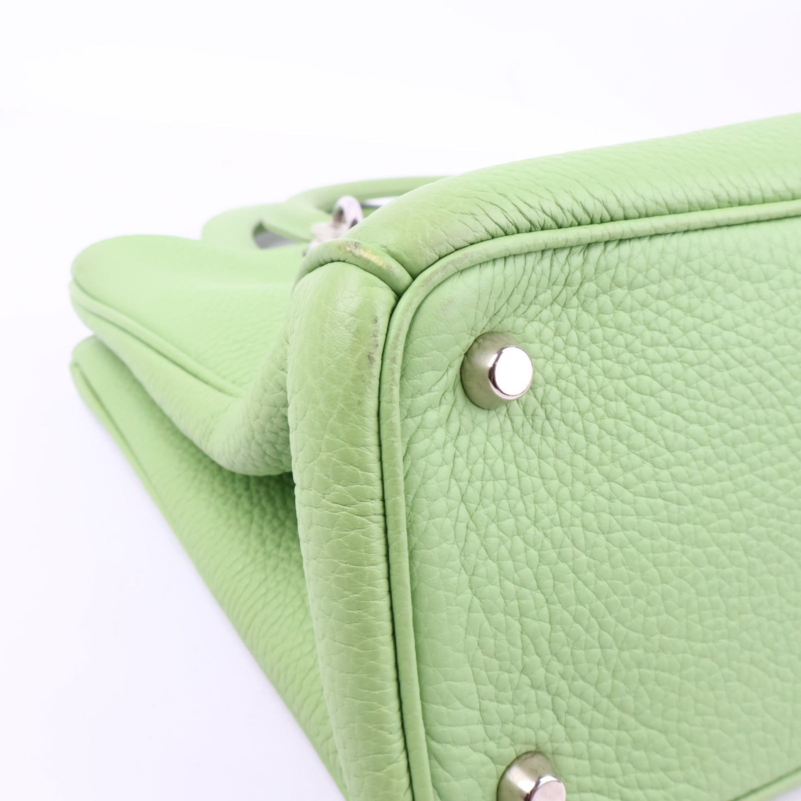 J2932 Christian Dior Shoulder Bag Diorissimo Medium | Pre-Owned Light Green Bullcalf leather Plain