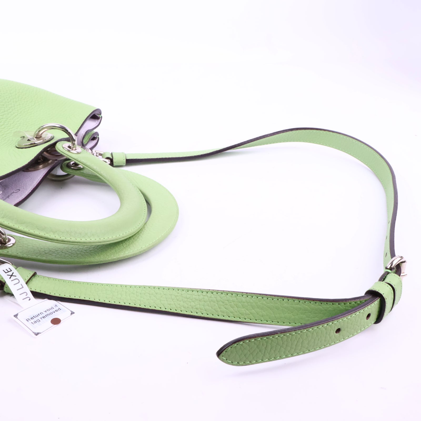 J2932 Christian Dior Shoulder Bag Diorissimo Medium | Pre-Owned Light Green Bullcalf leather Plain