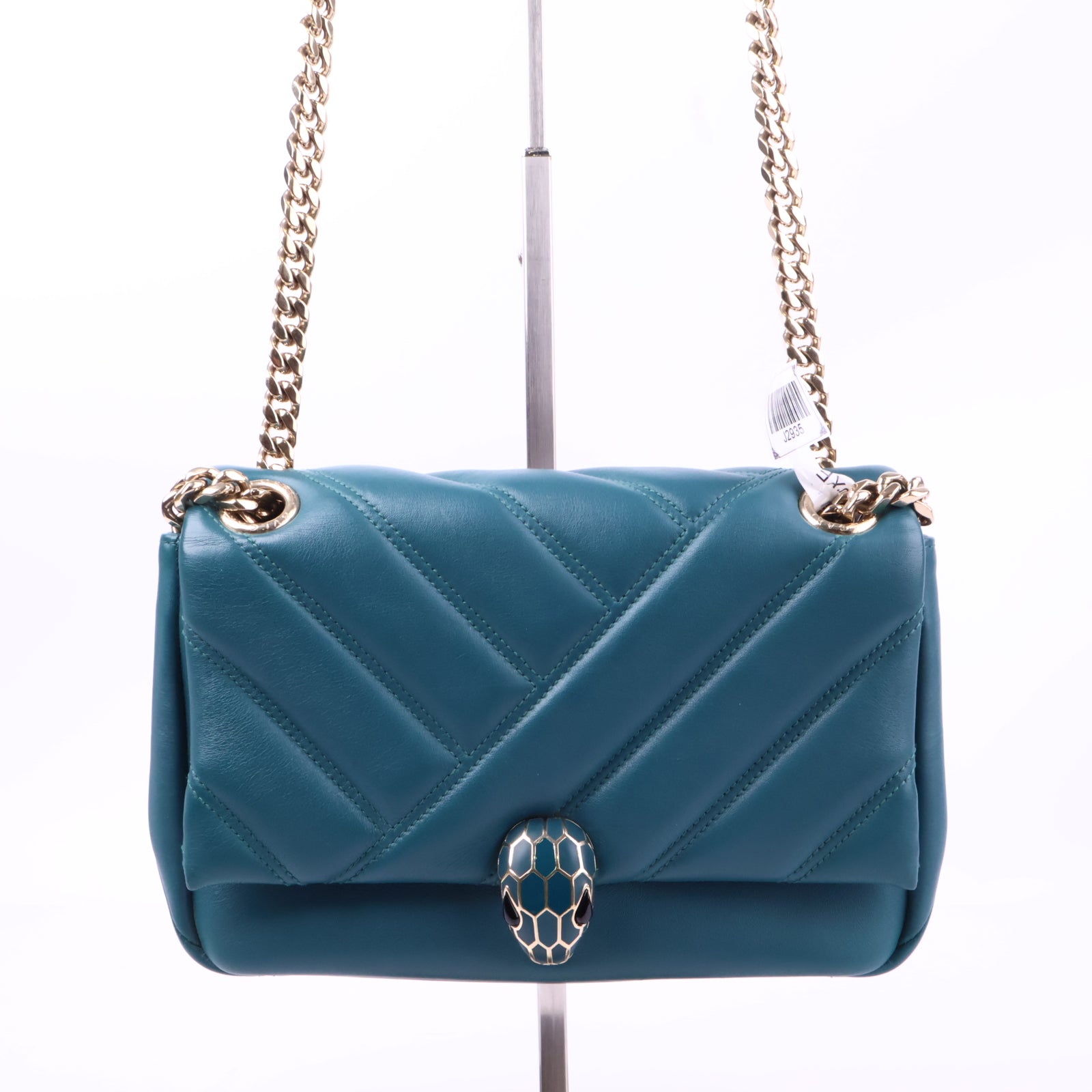 J2935 Bulgari Crossbody Bag Serpenti Cabochon Maxi Chain Mini | Pre-Owned Leather Plain