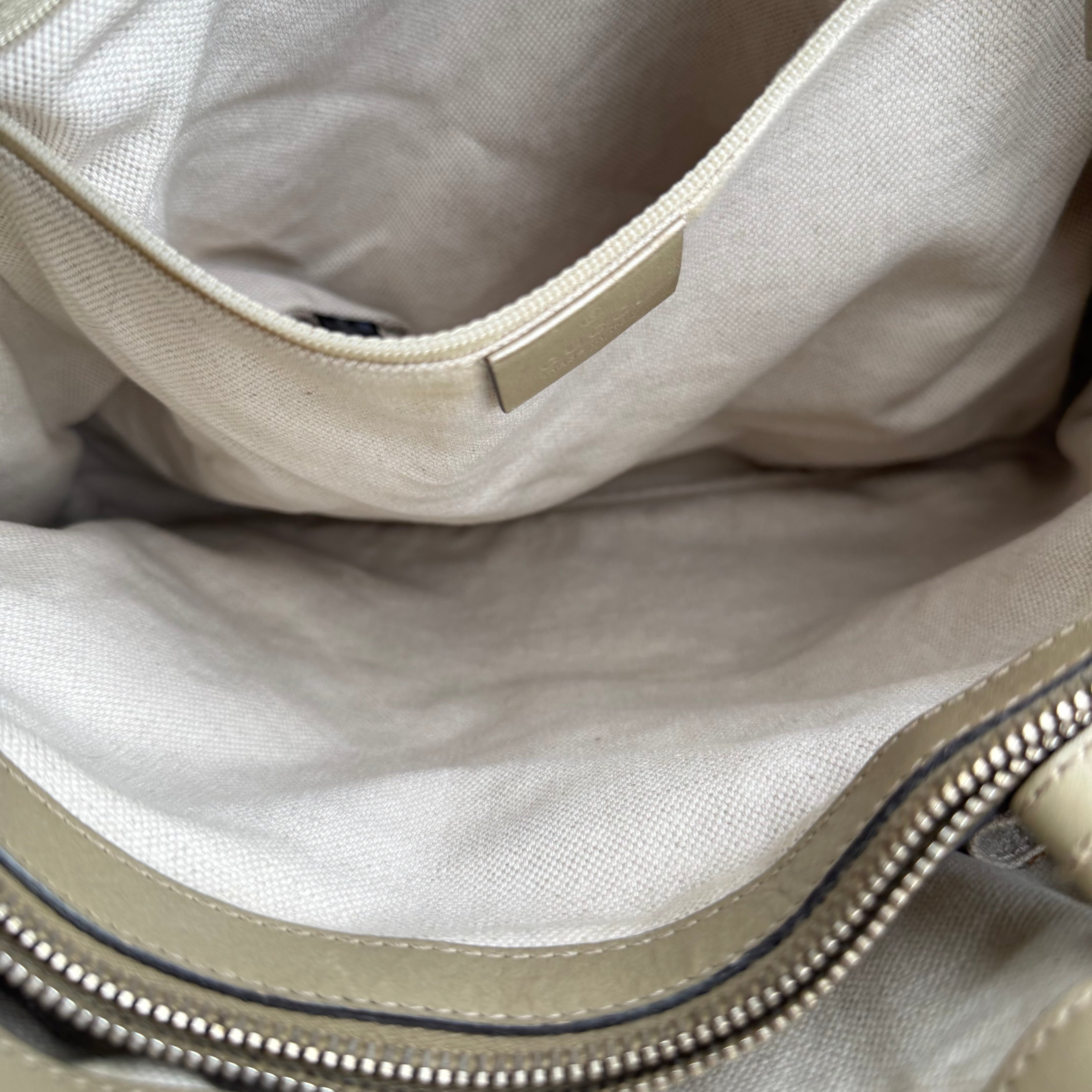 J1389 GUCCI Original GG Canvas Tote Handbag Brown- Pre Owned