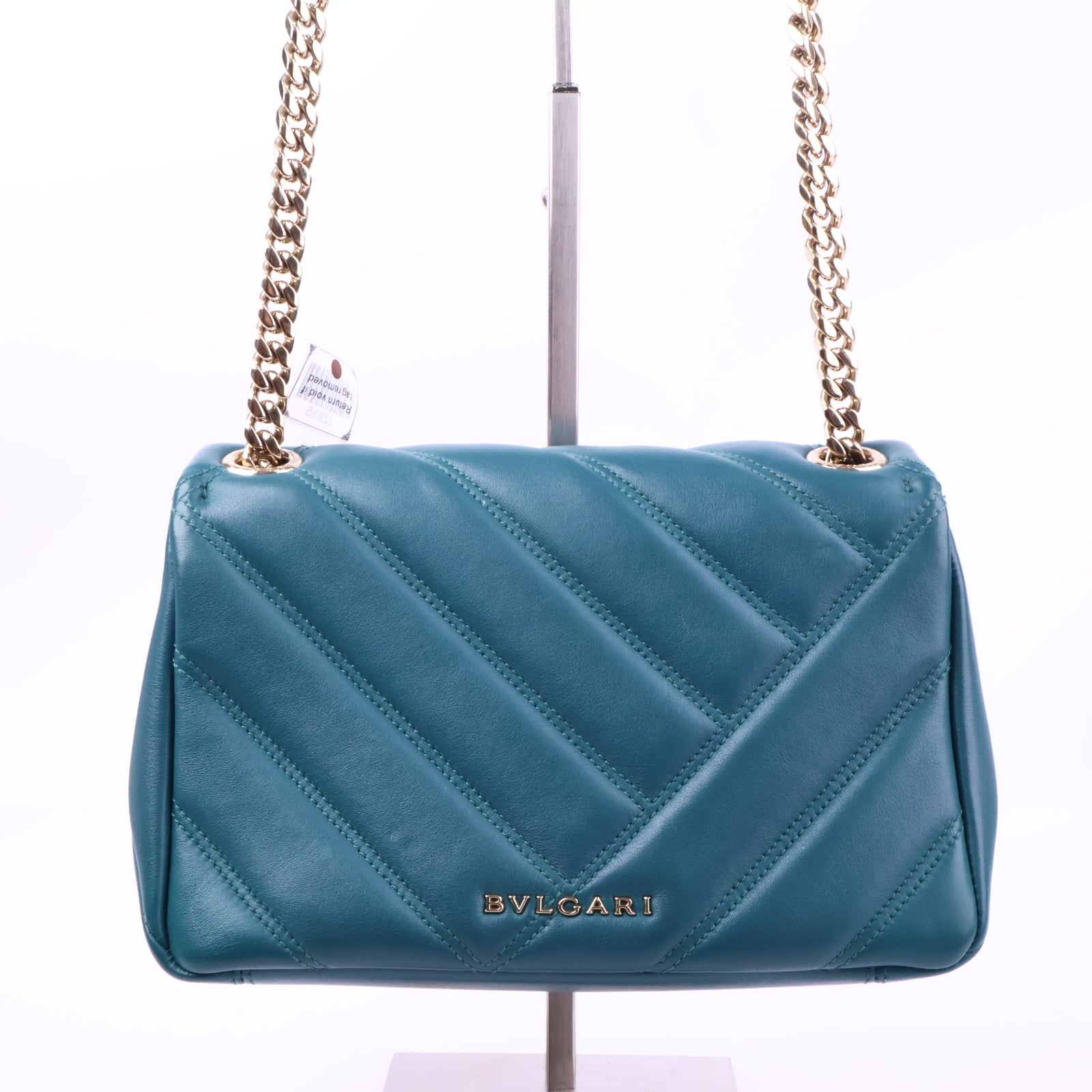 J2935 Bulgari Crossbody Bag Serpenti Cabochon Maxi Chain Mini | Pre-Owned Leather Plain