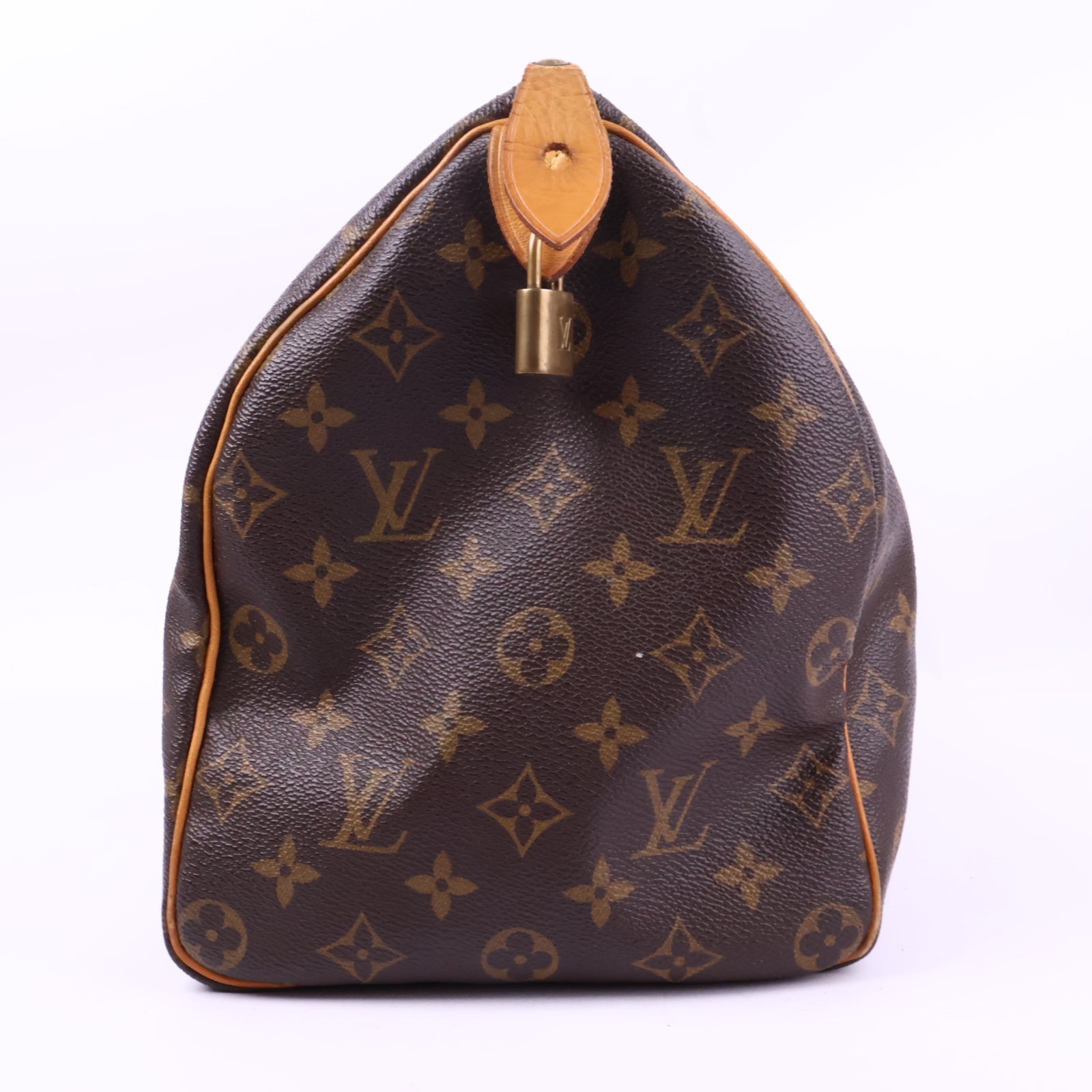 J2936 Louis Vuitton Top Handle Bag Speedy 30 | Pre-Owned Brown Canvas Monogram