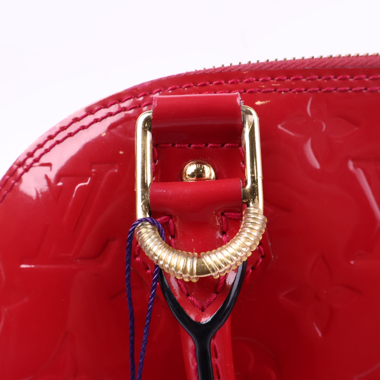J2938 Louis Vuitton Shoulder Bag Alma BB | Pre-Owned Pink Patent Leather Monogram